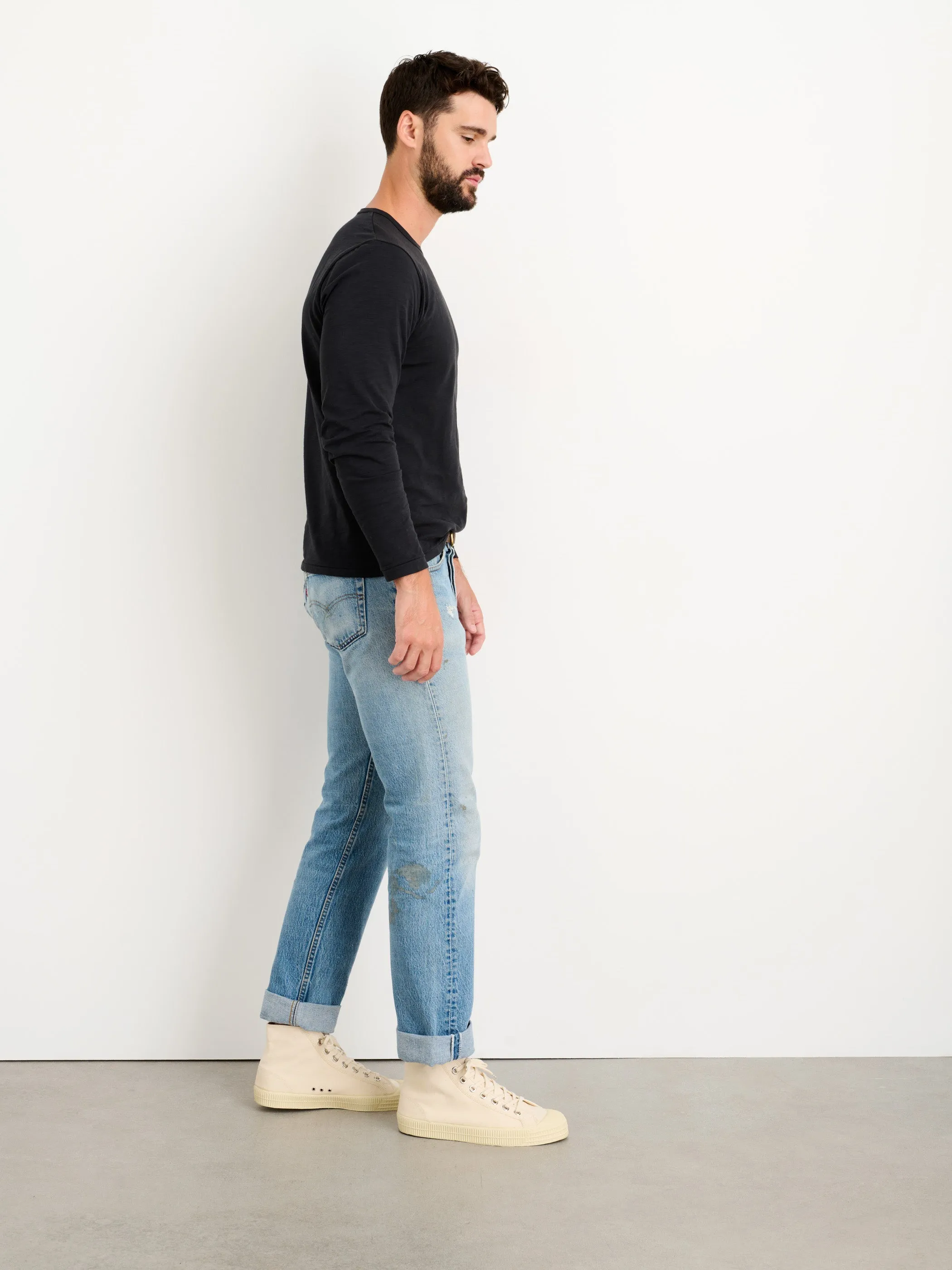 Standard Long Sleeve T-Shirt in Slub Cotton sold by Alex Mill product image thumbnail 5