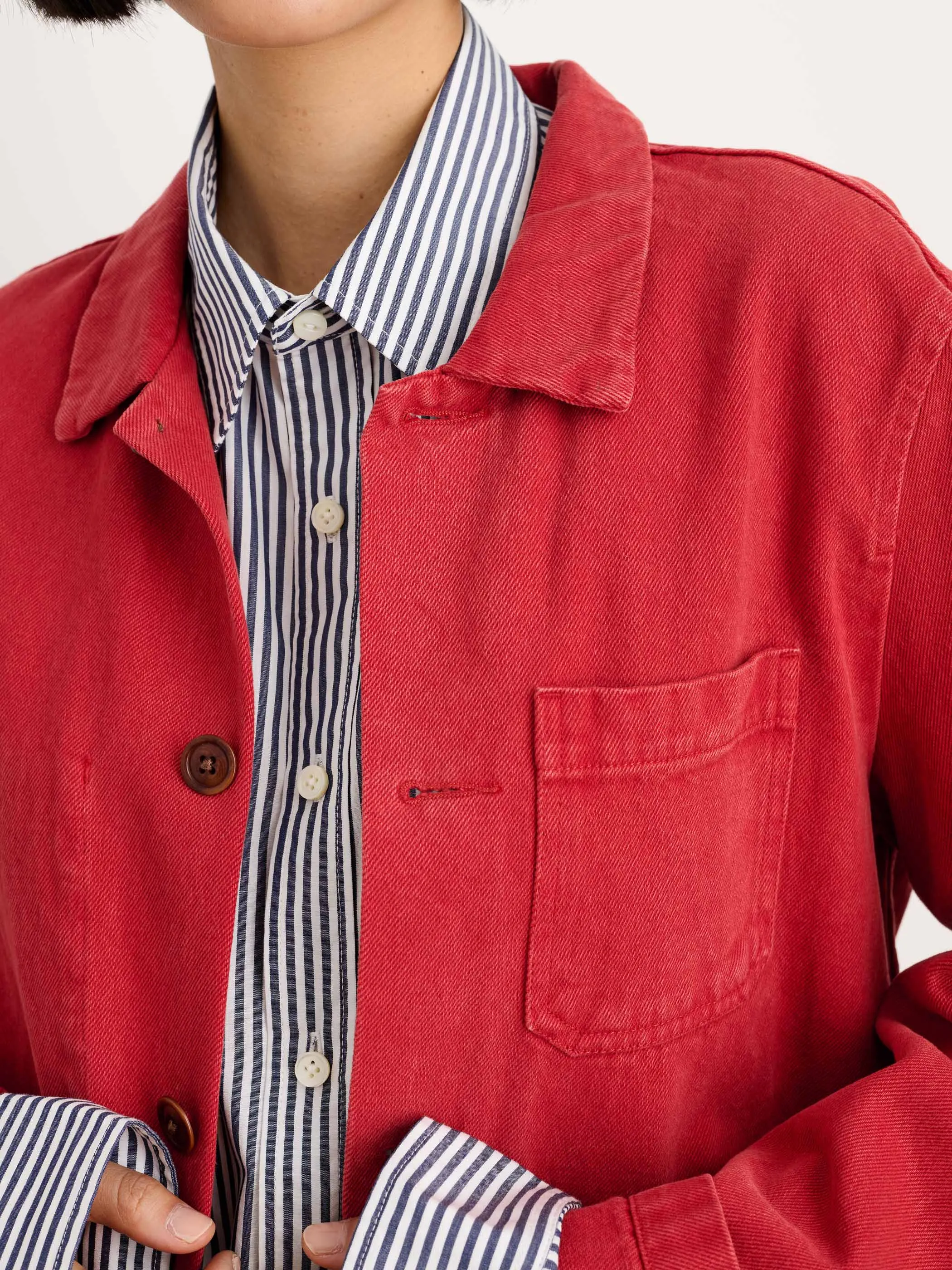 Britt Work Jacket in Recycled Denim sold by Alex Mill product image thumbnail 3