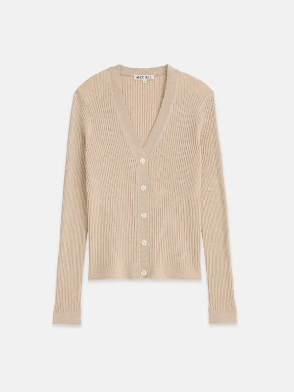 V-Neck Ribbed Cardigan sold by Alex Mill