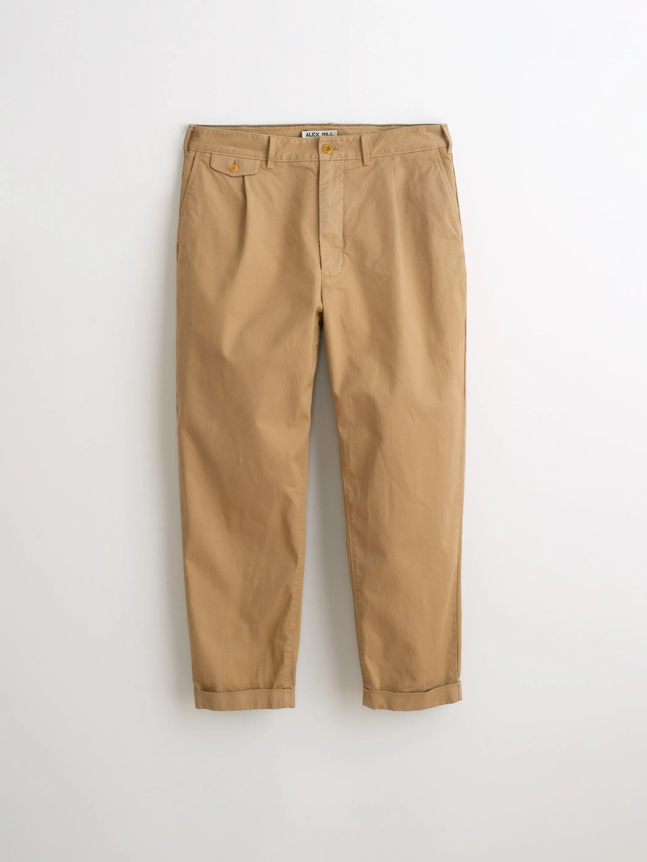 Long Inseam Standard Pleated Pant in Chino sold by Alex Mill
