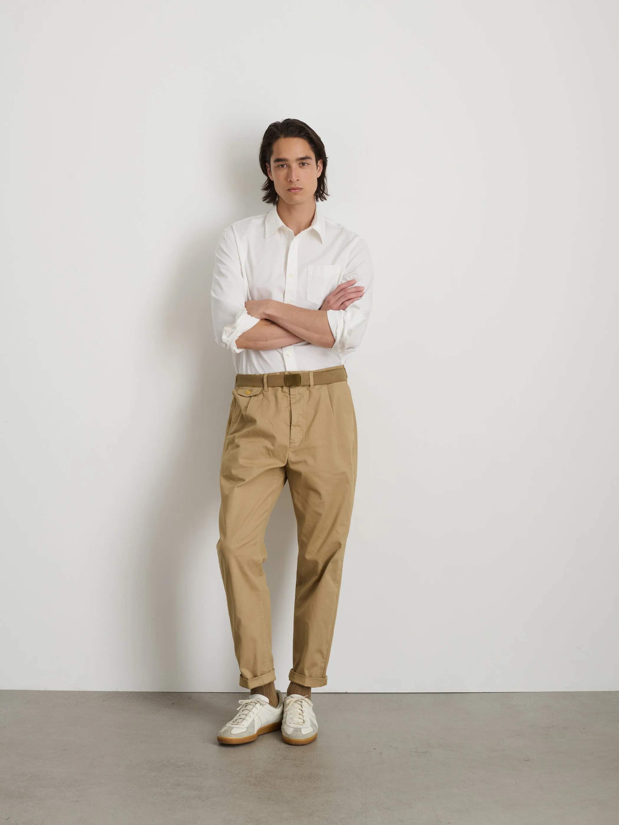Long Inseam Standard Pleated Pant in Chino sold by Alex Mill product image thumbnail 2