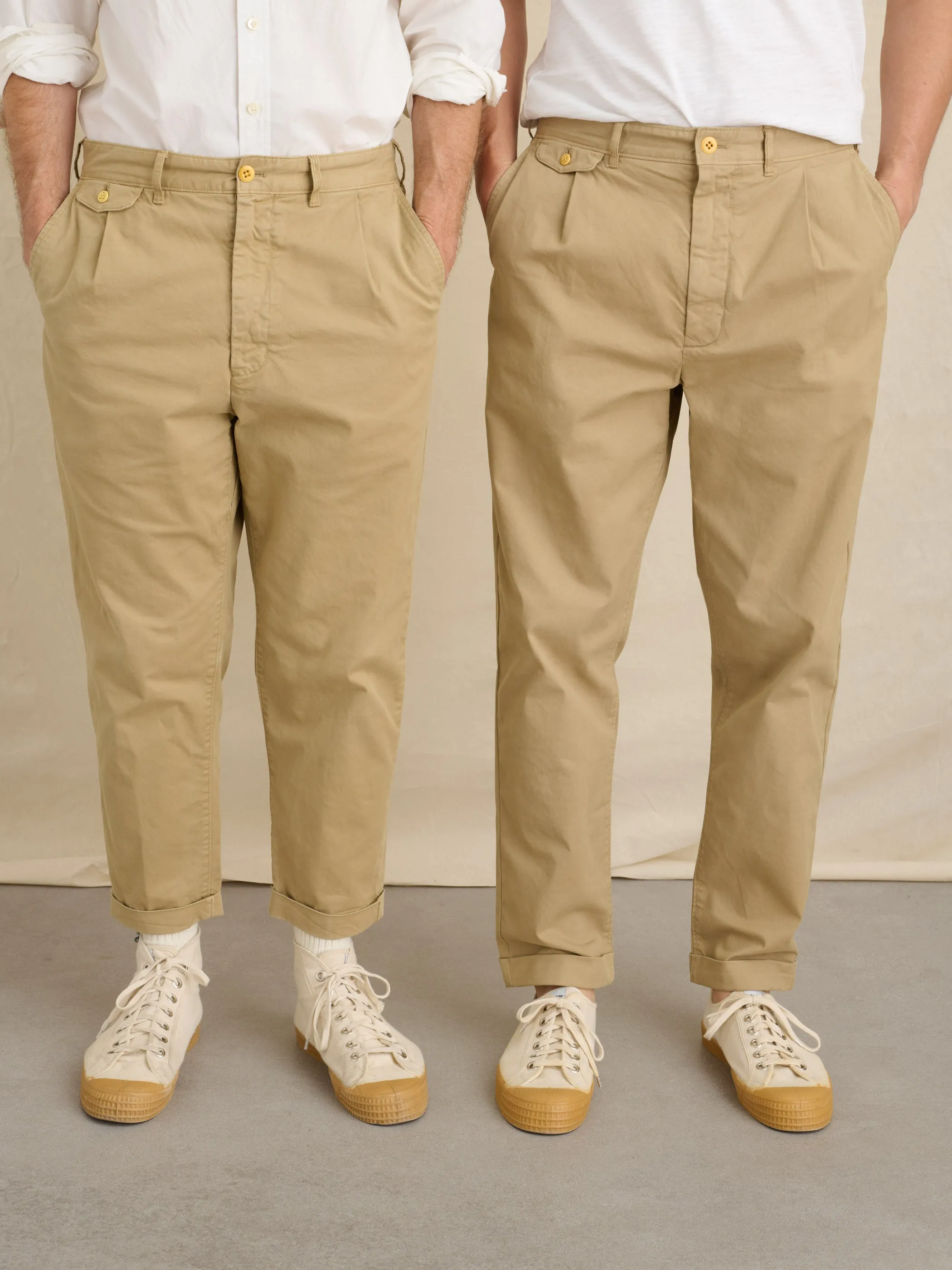 Long Inseam Standard Pleated Pant in Chino sold by Alex Mill product image thumbnail 4