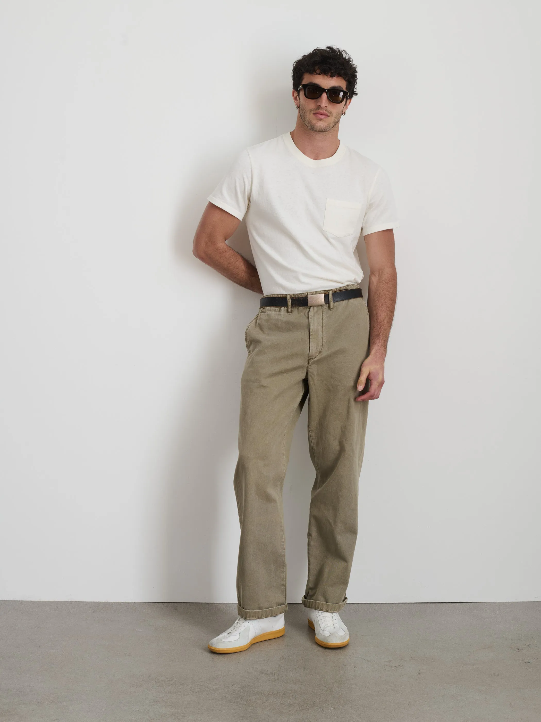 Long Inseam Straight Leg Pant in Vintage Washed Chino sold by Alex Mill product image thumbnail 2