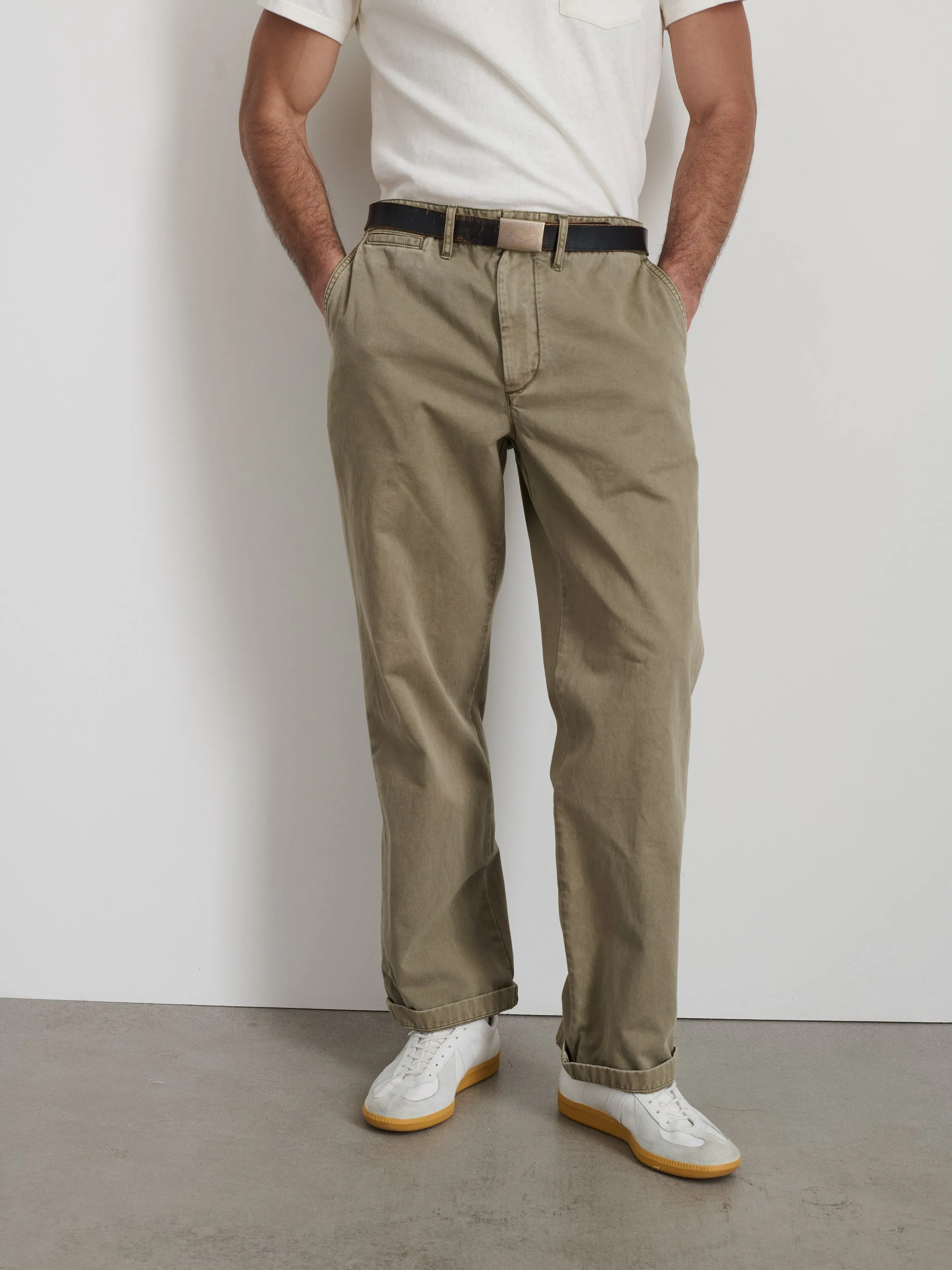 Long Inseam Straight Leg Pant in Vintage Washed Chino sold by Alex Mill product image thumbnail 3