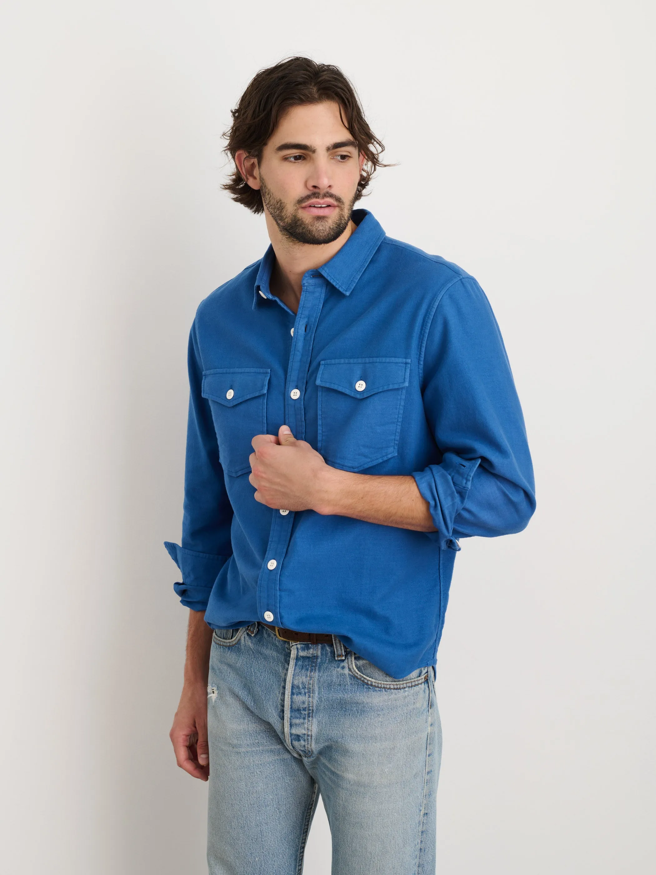 Highland Shirt In Chamois sold by Alex Mill product image thumbnail 3