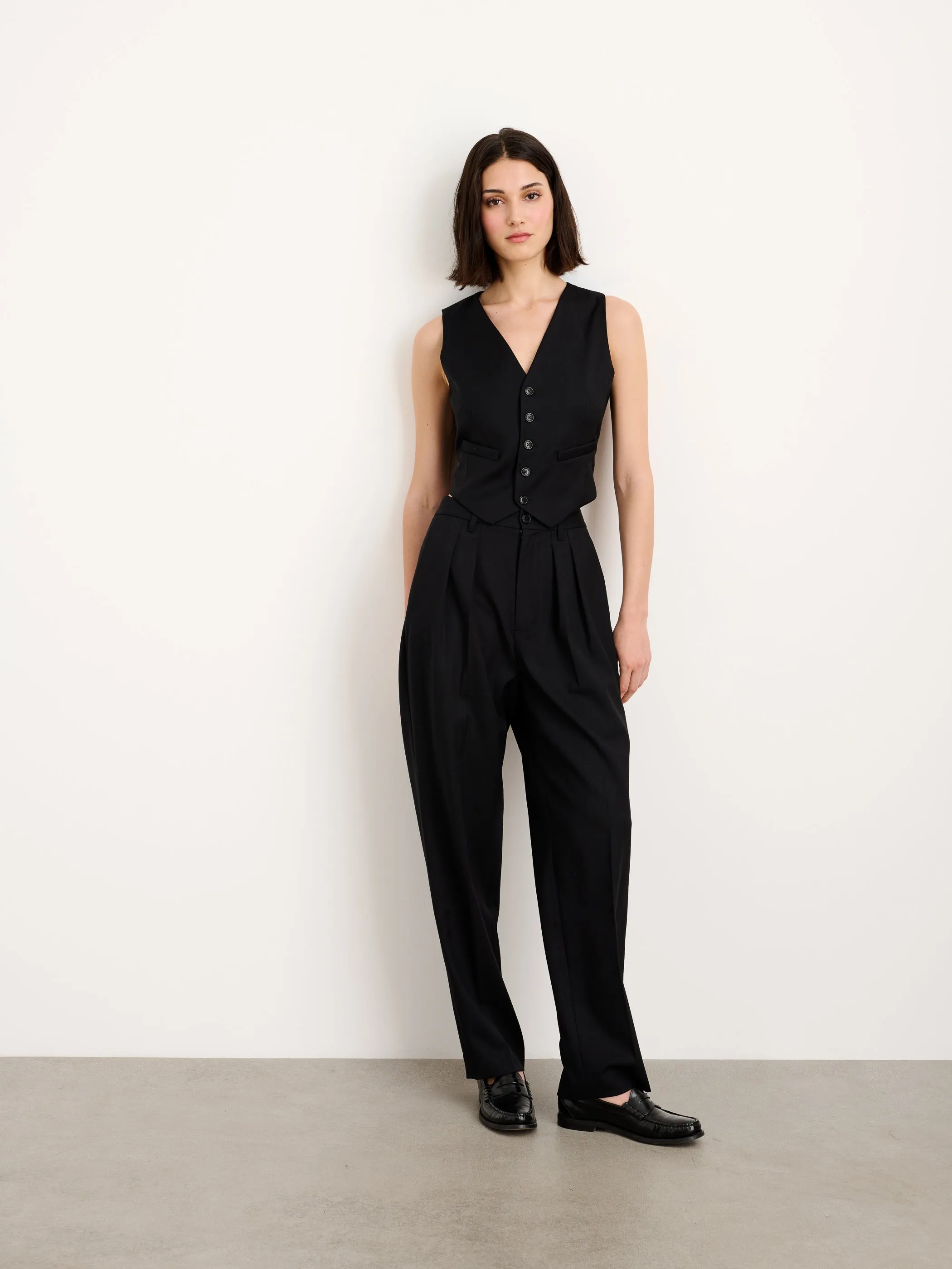 Suit(ish) Pleat Pant in Italian Wool Gabardine sold by Alex Mill product image thumbnail 2