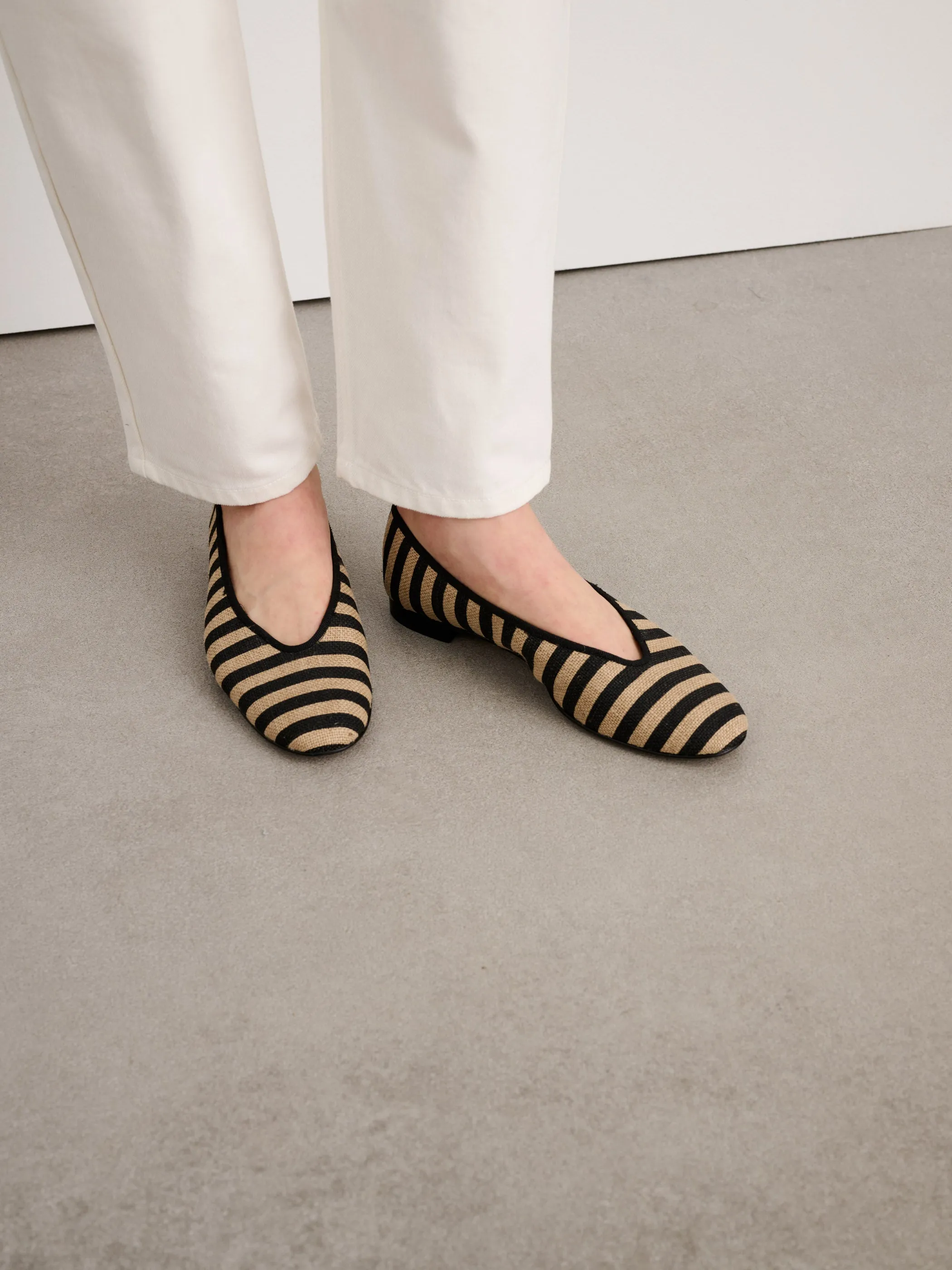 Juliet Italian Flat in Striped Washed Canvas sold by Alex Mill product image thumbnail 2