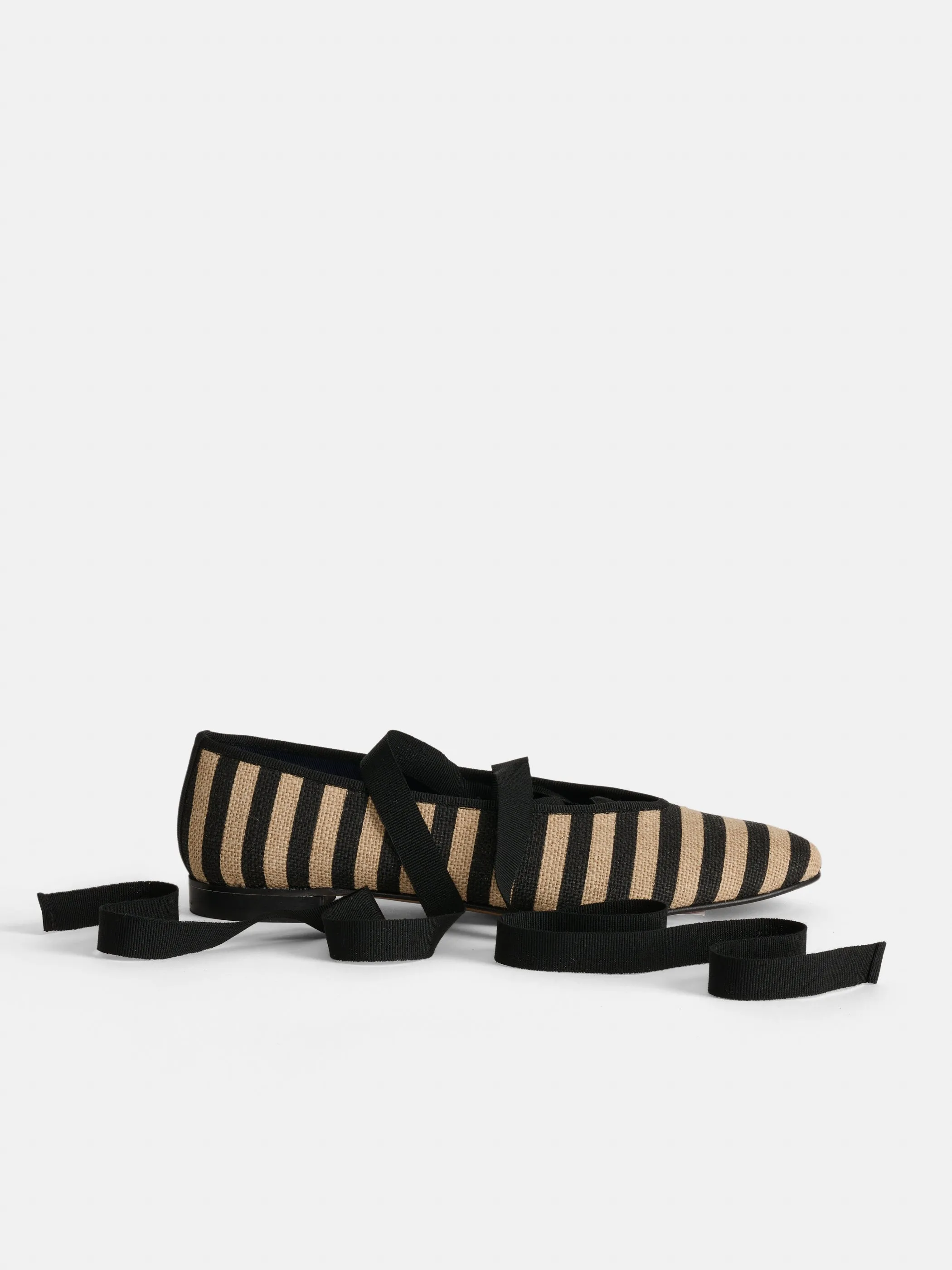 Juliet Italian Flat in Striped Washed Canvas sold by Alex Mill product image thumbnail 3