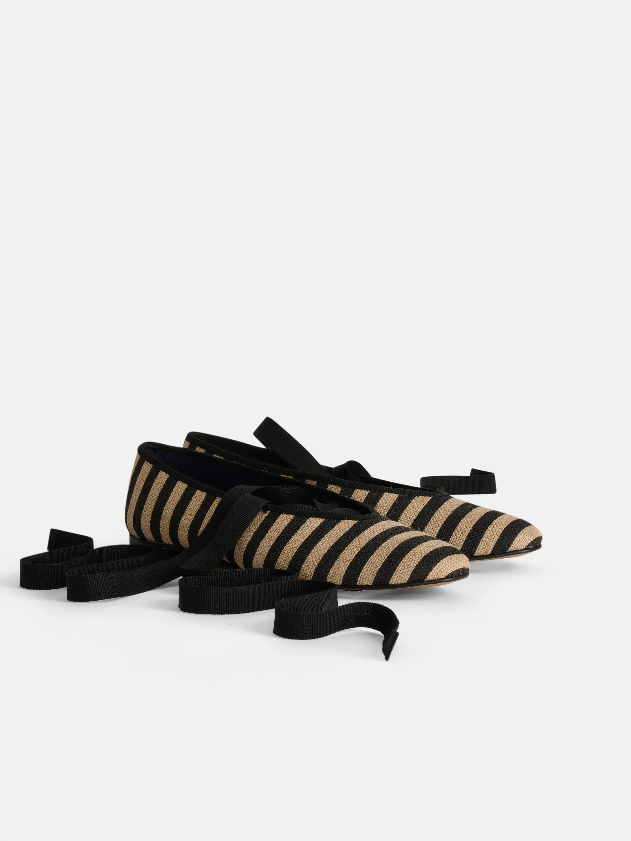 Juliet Italian Flat in Striped Washed Canvas sold by Alex Mill product image thumbnail 4