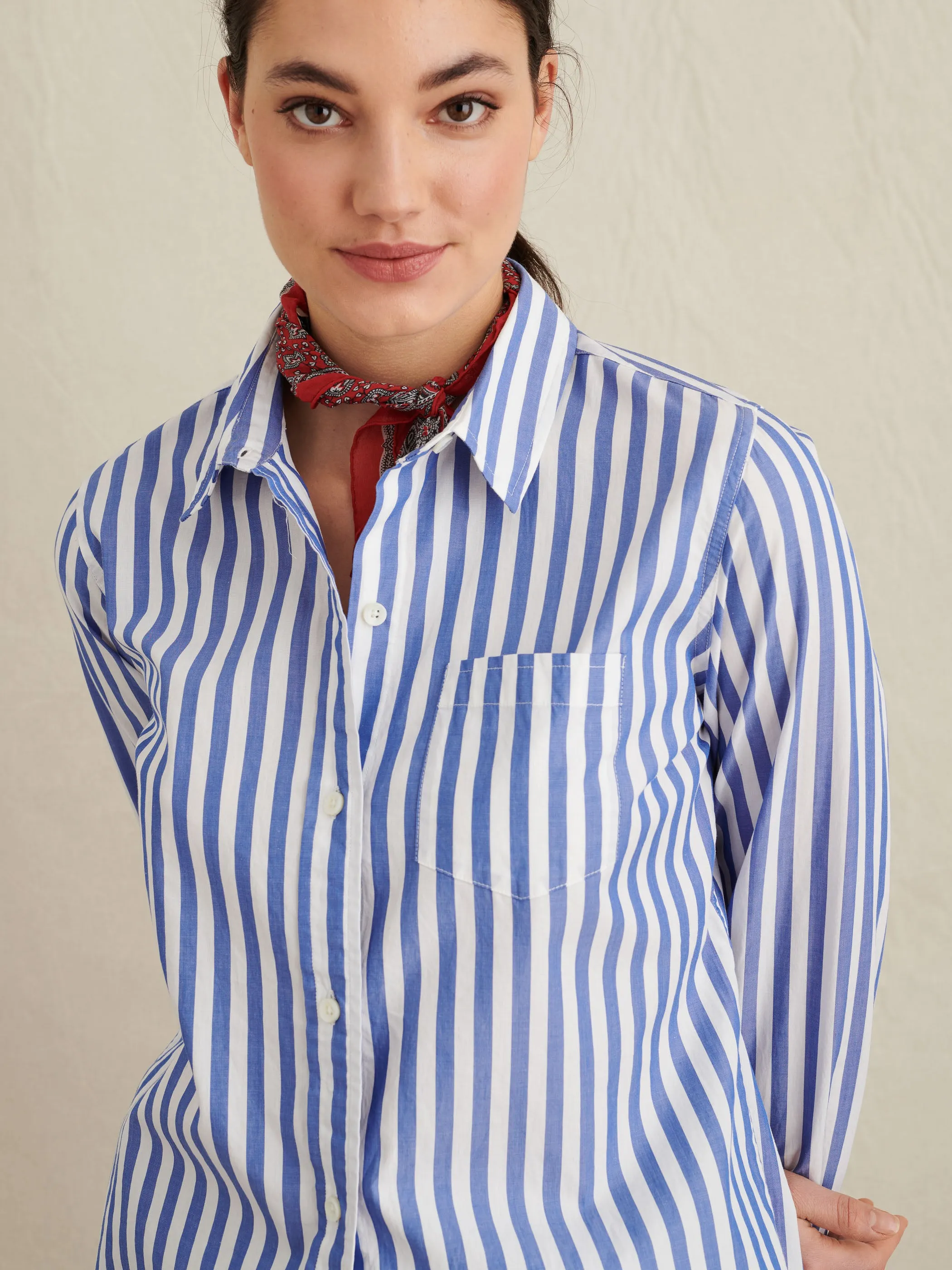 Wyatt Shirt In Bold Stripe sold by Alex Mill product image thumbnail 3