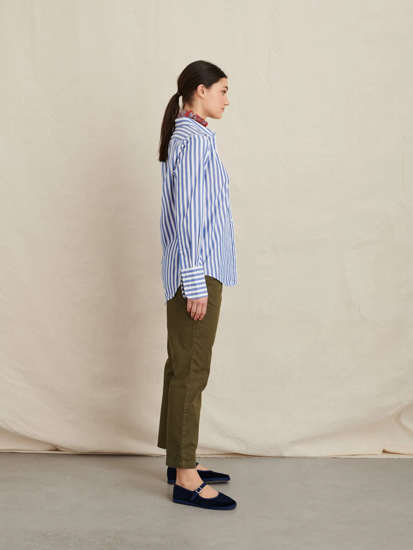 Wyatt Shirt In Bold Stripe sold by Alex Mill product image thumbnail 4