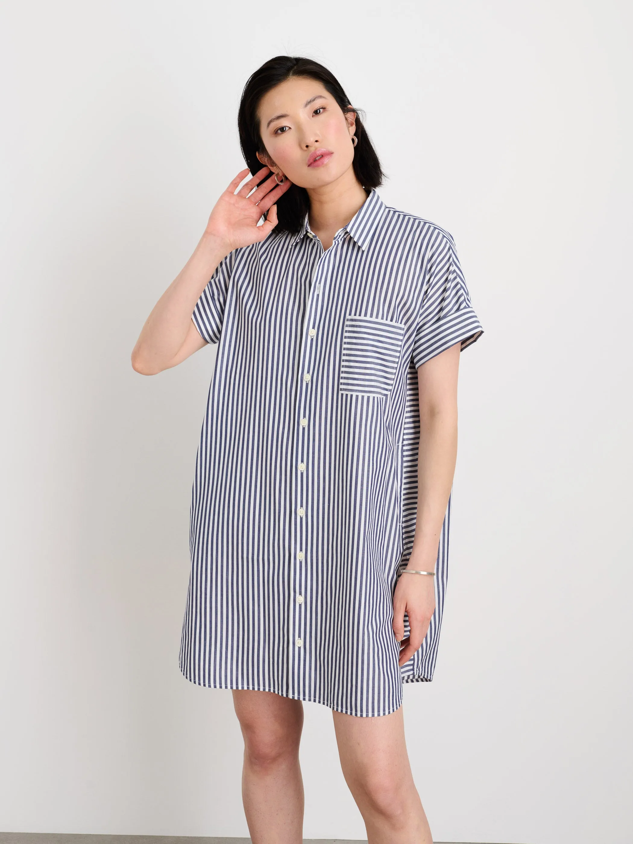 Short Sleeve Standard Shirtdress sold by Alex Mill product image thumbnail 3
