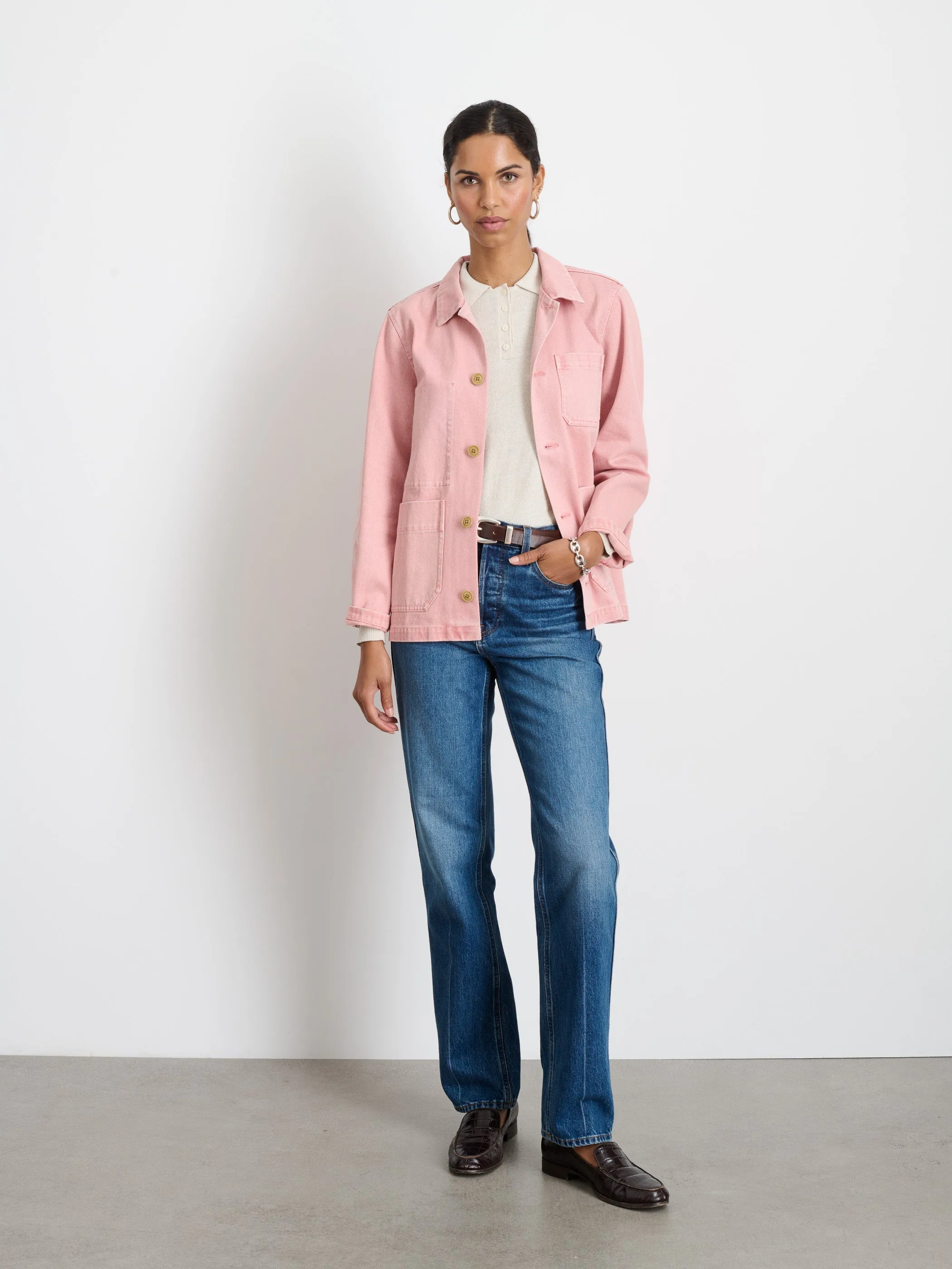 Britt Work Jacket in Recycled Denim sold by Alex Mill product image thumbnail 2