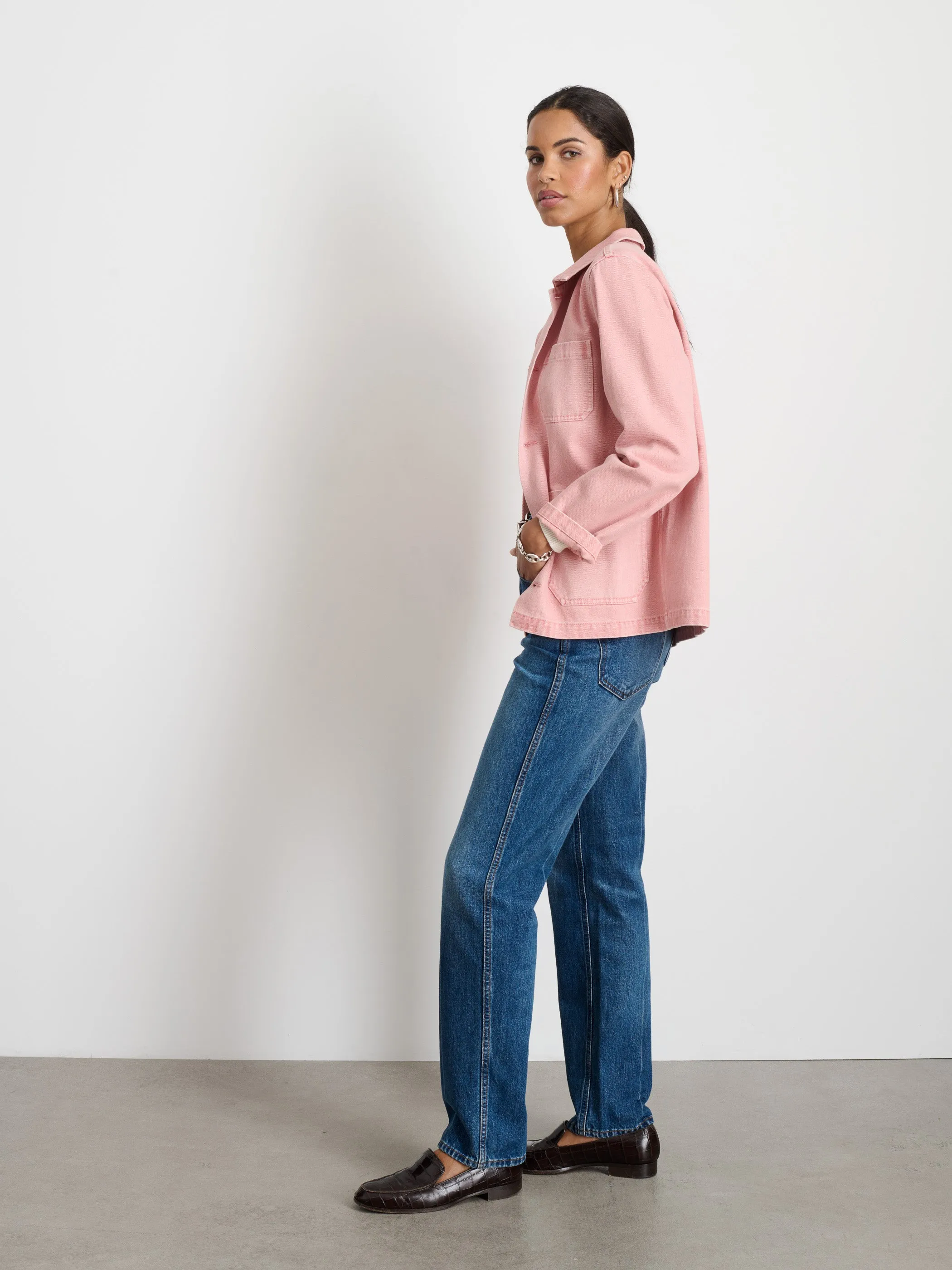 Britt Work Jacket in Recycled Denim sold by Alex Mill product image thumbnail 3