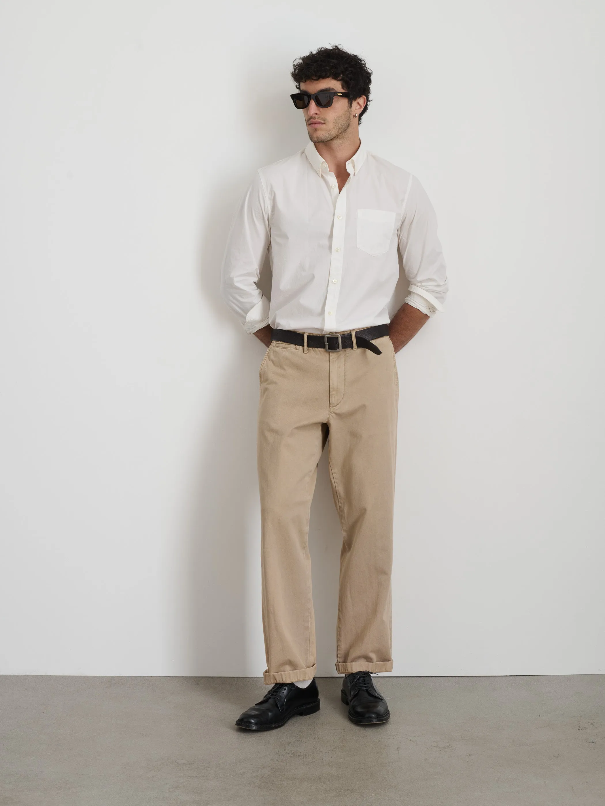 Long Inseam Straight Leg Pant in Vintage Washed Chino sold by Alex Mill product image thumbnail 2