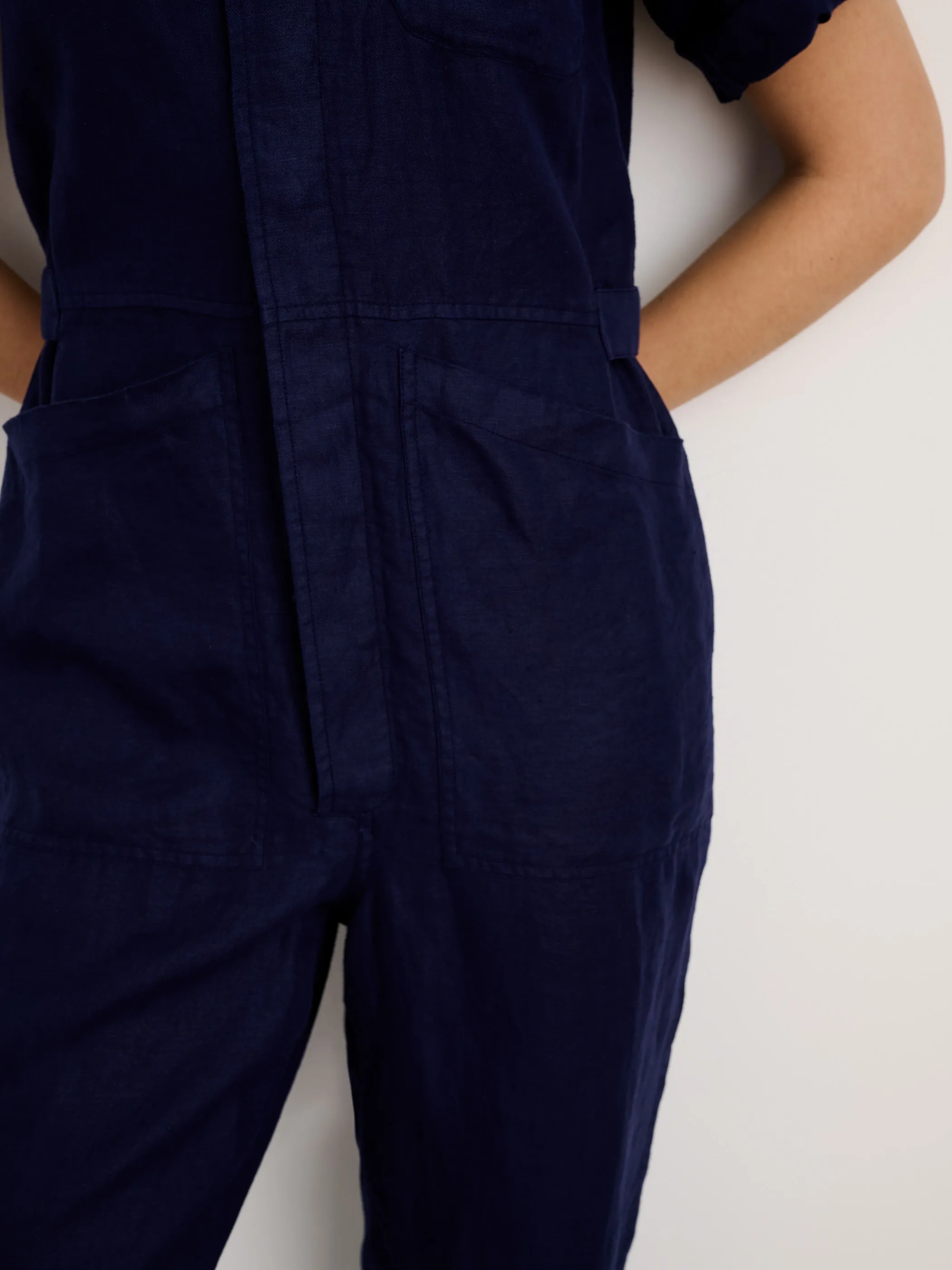 Standard Short Sleeve Jumpsuit in Linen sold by Alex Mill product image thumbnail 4