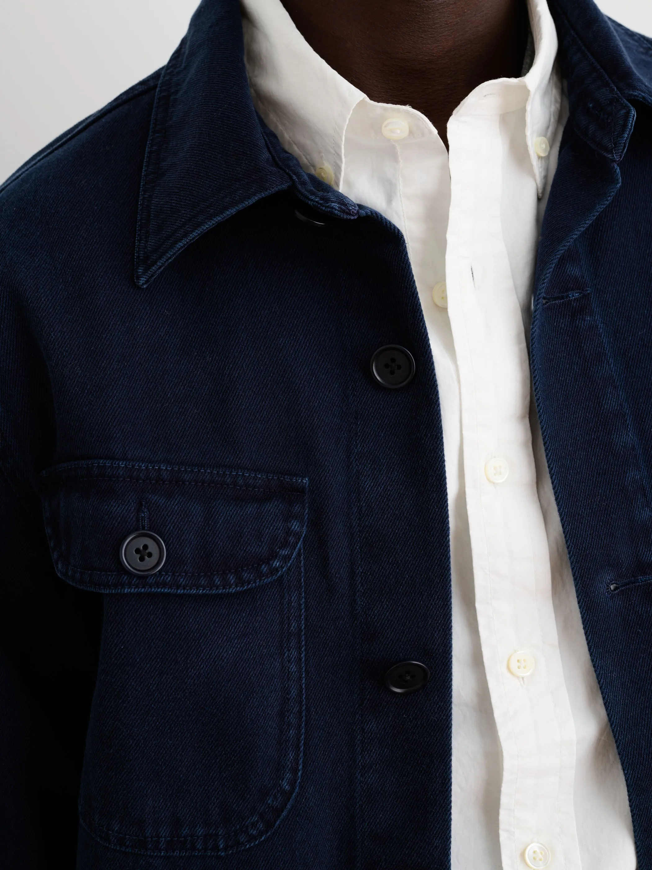 Garment Dyed Work Jacket in Recycled Denim sold by Alex Mill product image thumbnail 5