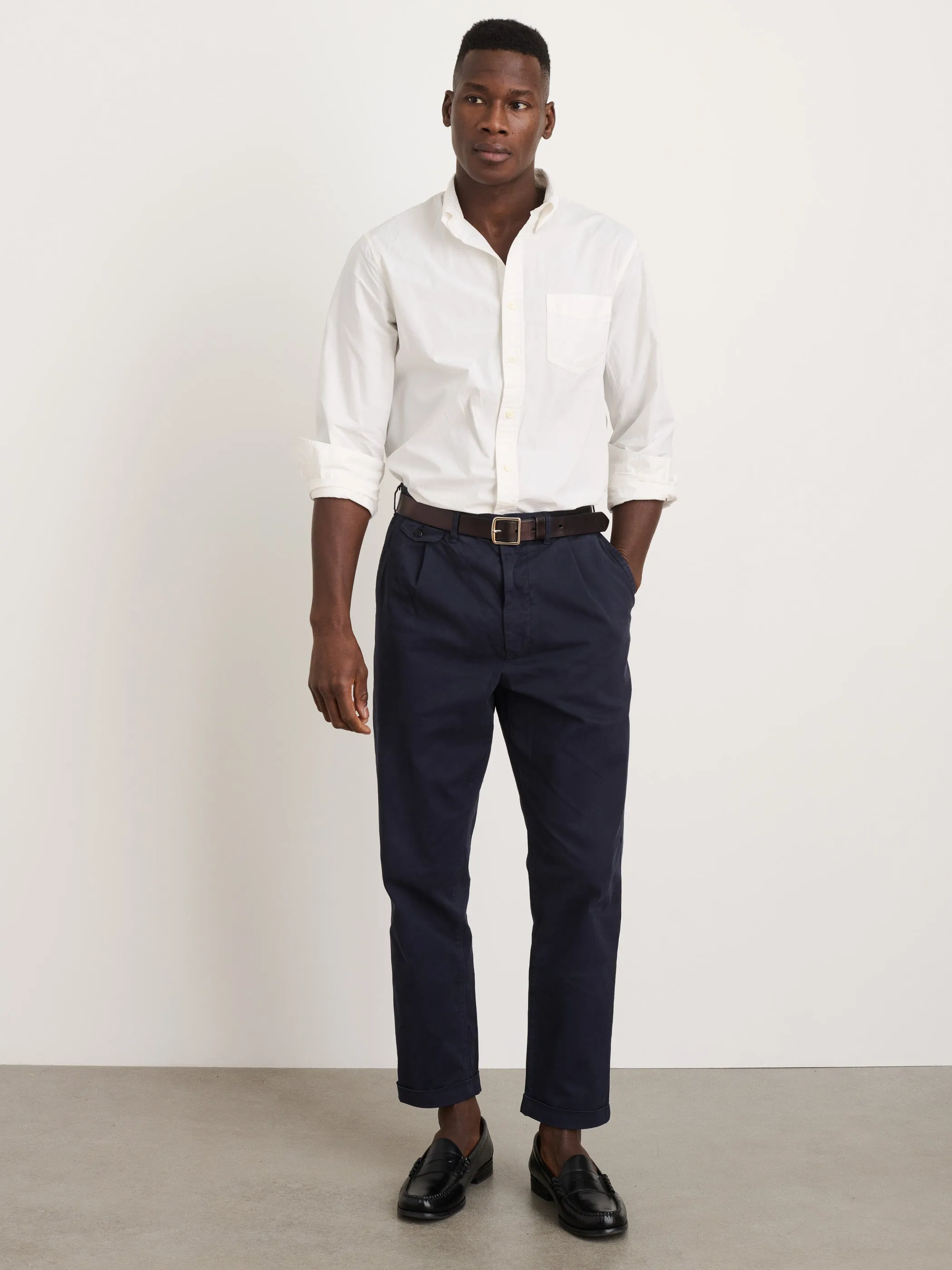 Standard Pleated Pant in Chino sold by Alex Mill product image thumbnail 2
