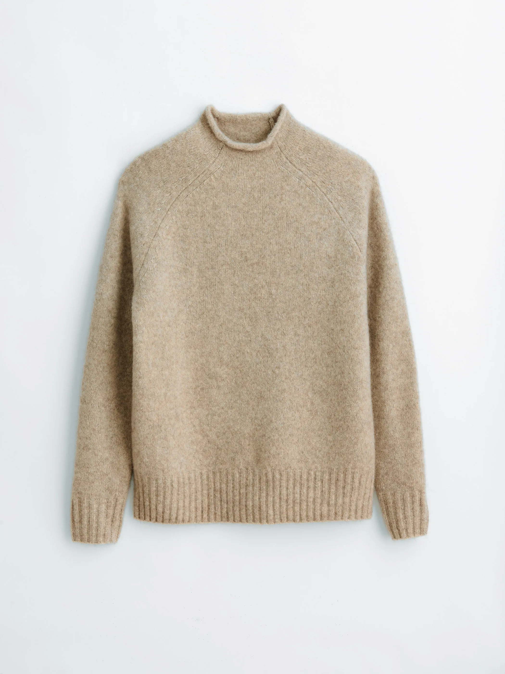 Alex Rollneck Sweater in Alpaca sold by Alex Mill