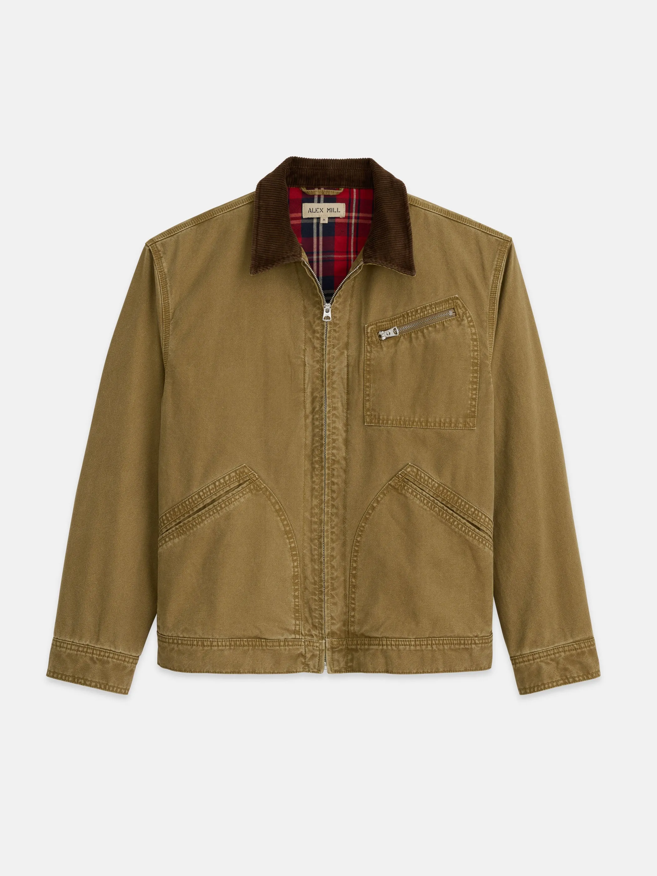 Miller Zip Jacket in Canvas sold by Alex Mill