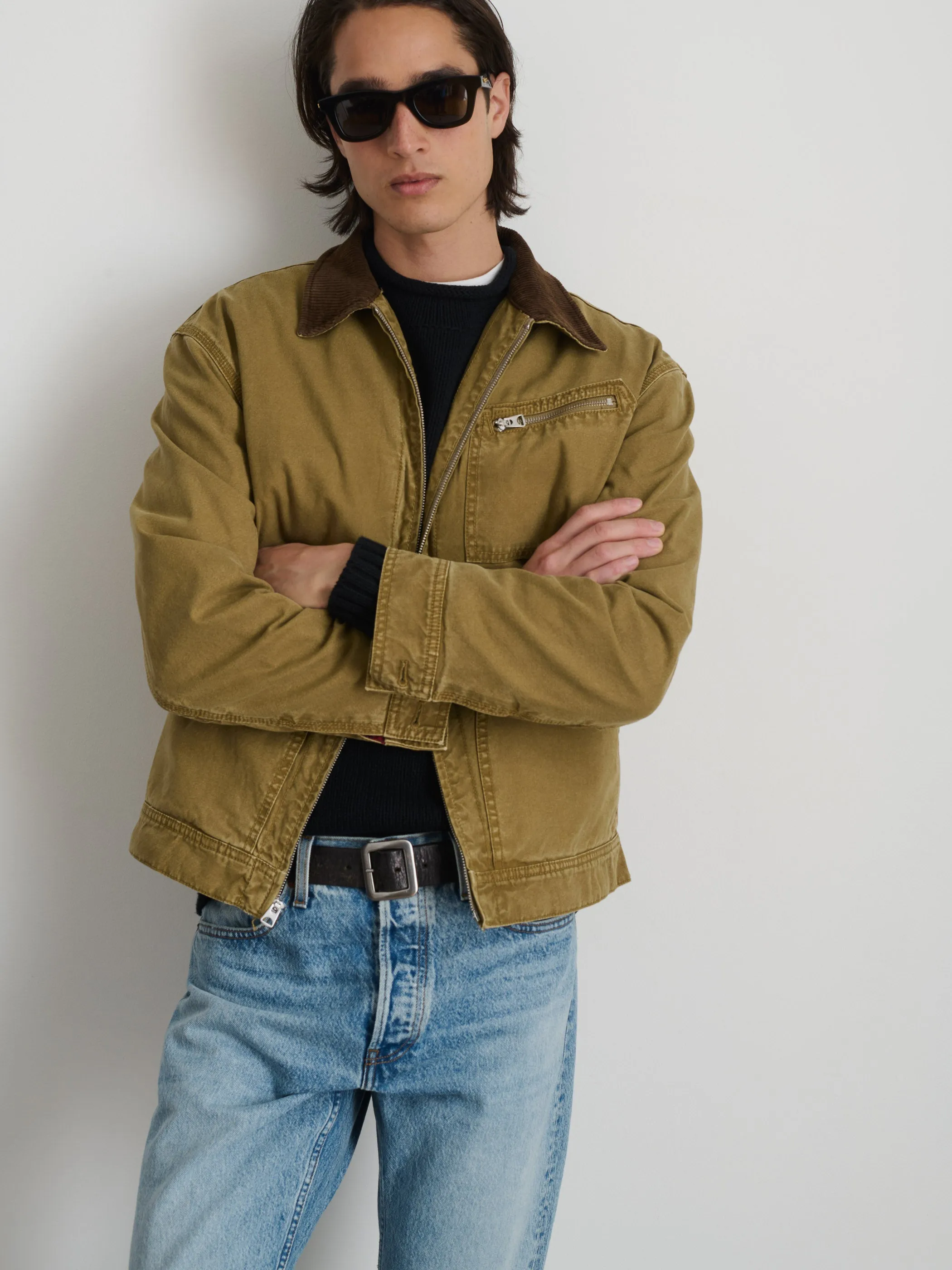 Miller Zip Jacket in Canvas sold by Alex Mill product image thumbnail 3