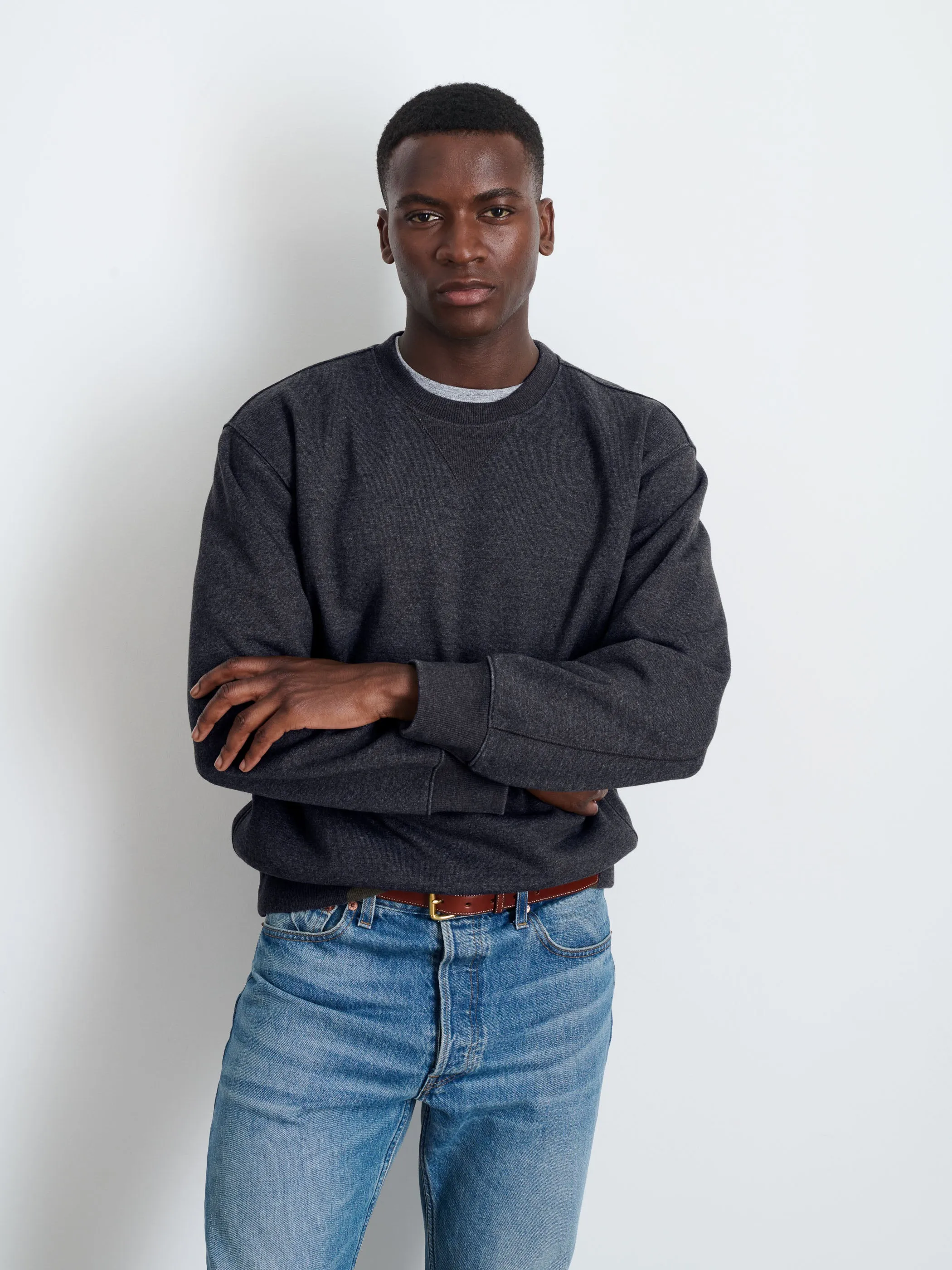 Marlon Sweatshirt In Cotton Fleece sold by Alex Mill product image thumbnail 3