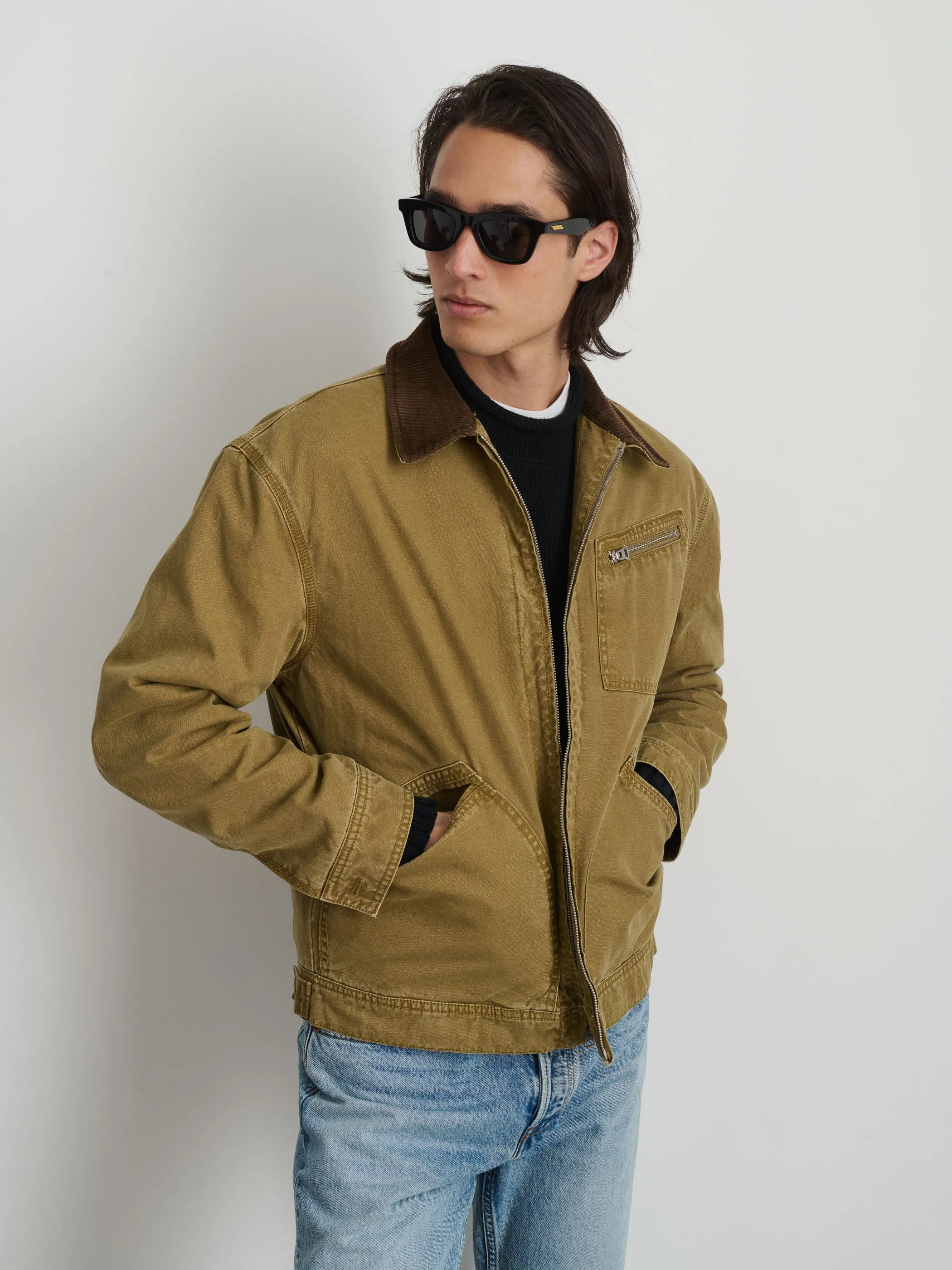 Miller Zip Jacket in Canvas sold by Alex Mill product image thumbnail 4