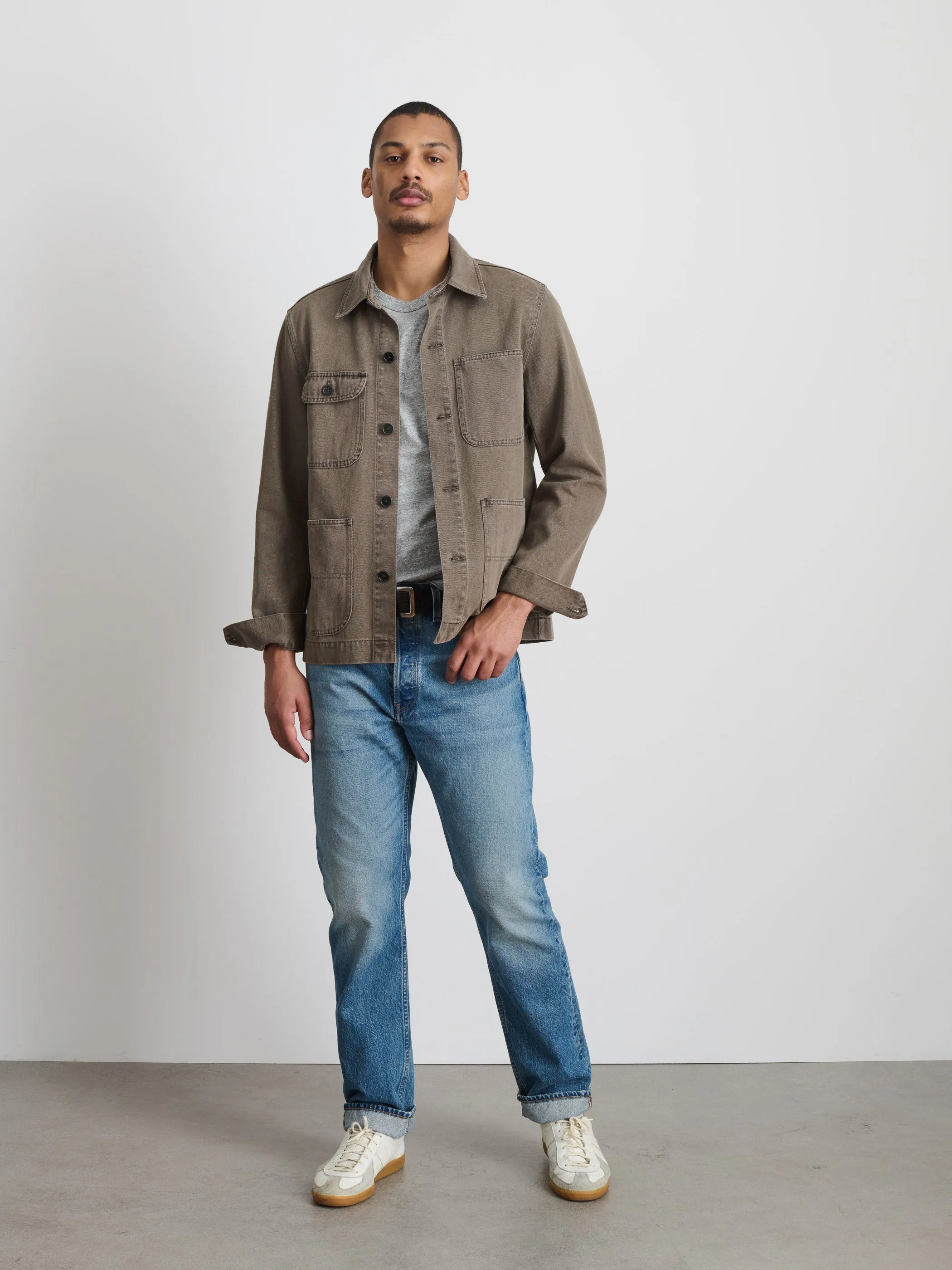 Garment Dyed Work Jacket in Recycled Denim sold by Alex Mill product image thumbnail 4