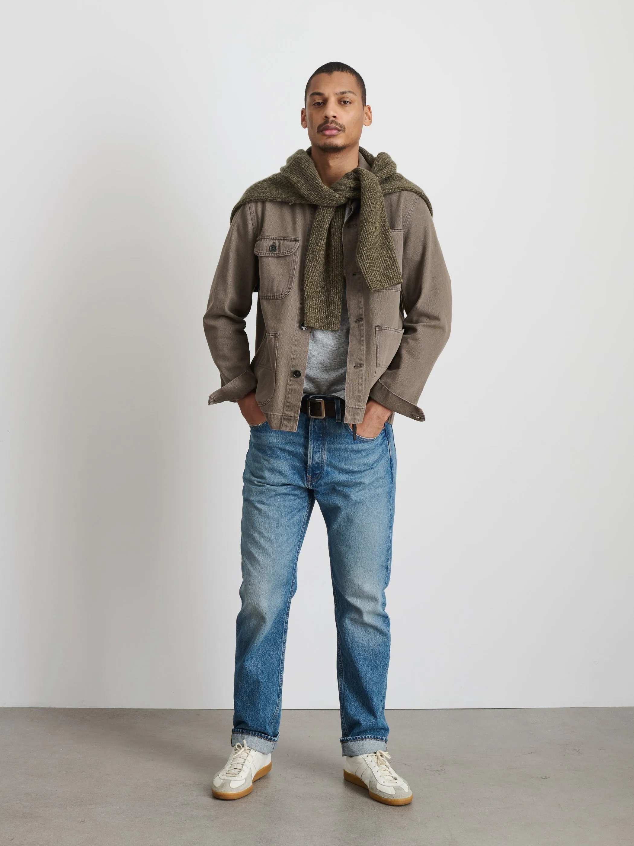 Garment Dyed Work Jacket in Recycled Denim sold by Alex Mill product image thumbnail 3