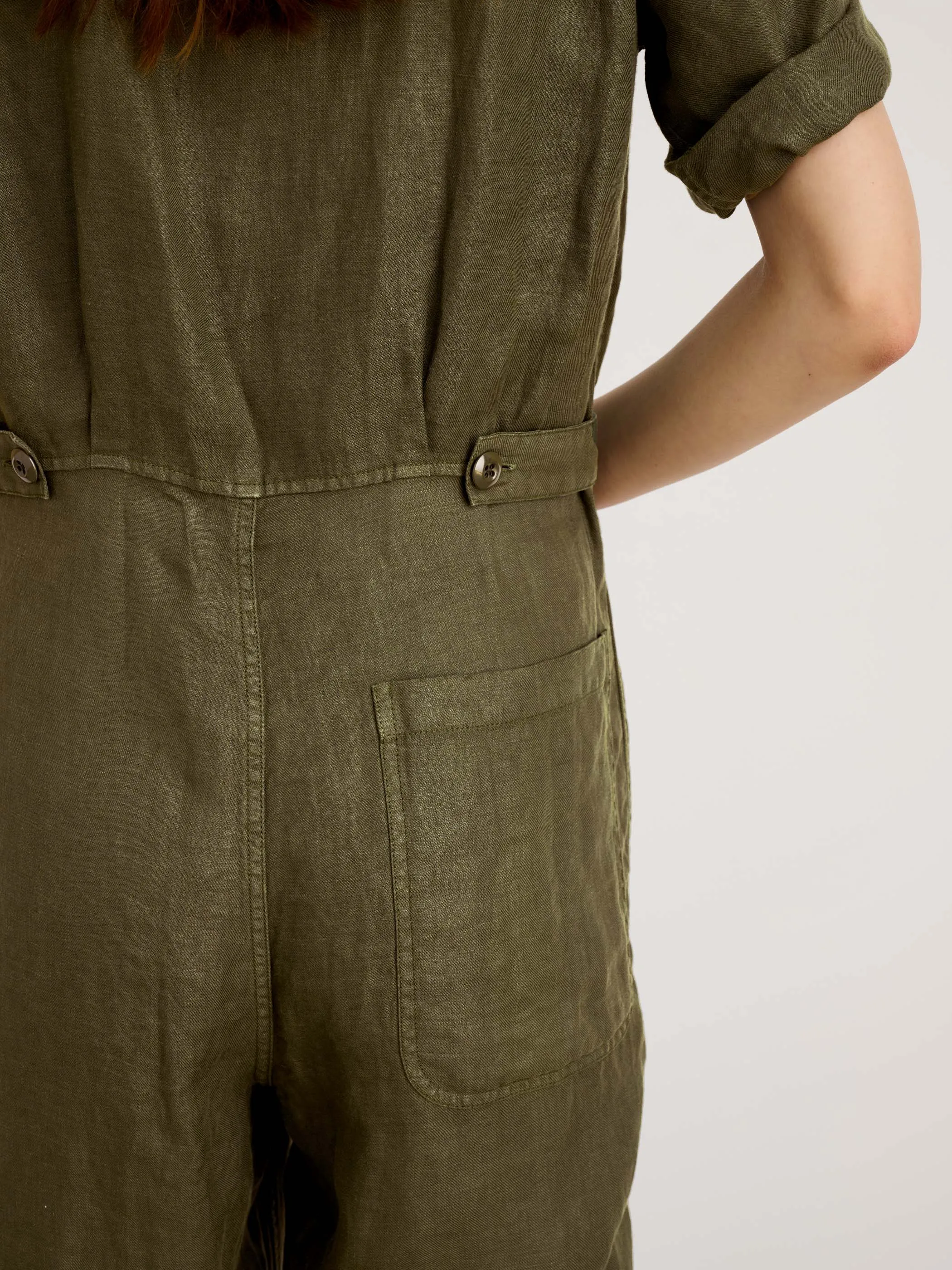 Standard Short Sleeve Jumpsuit in Linen sold by Alex Mill product image thumbnail 5