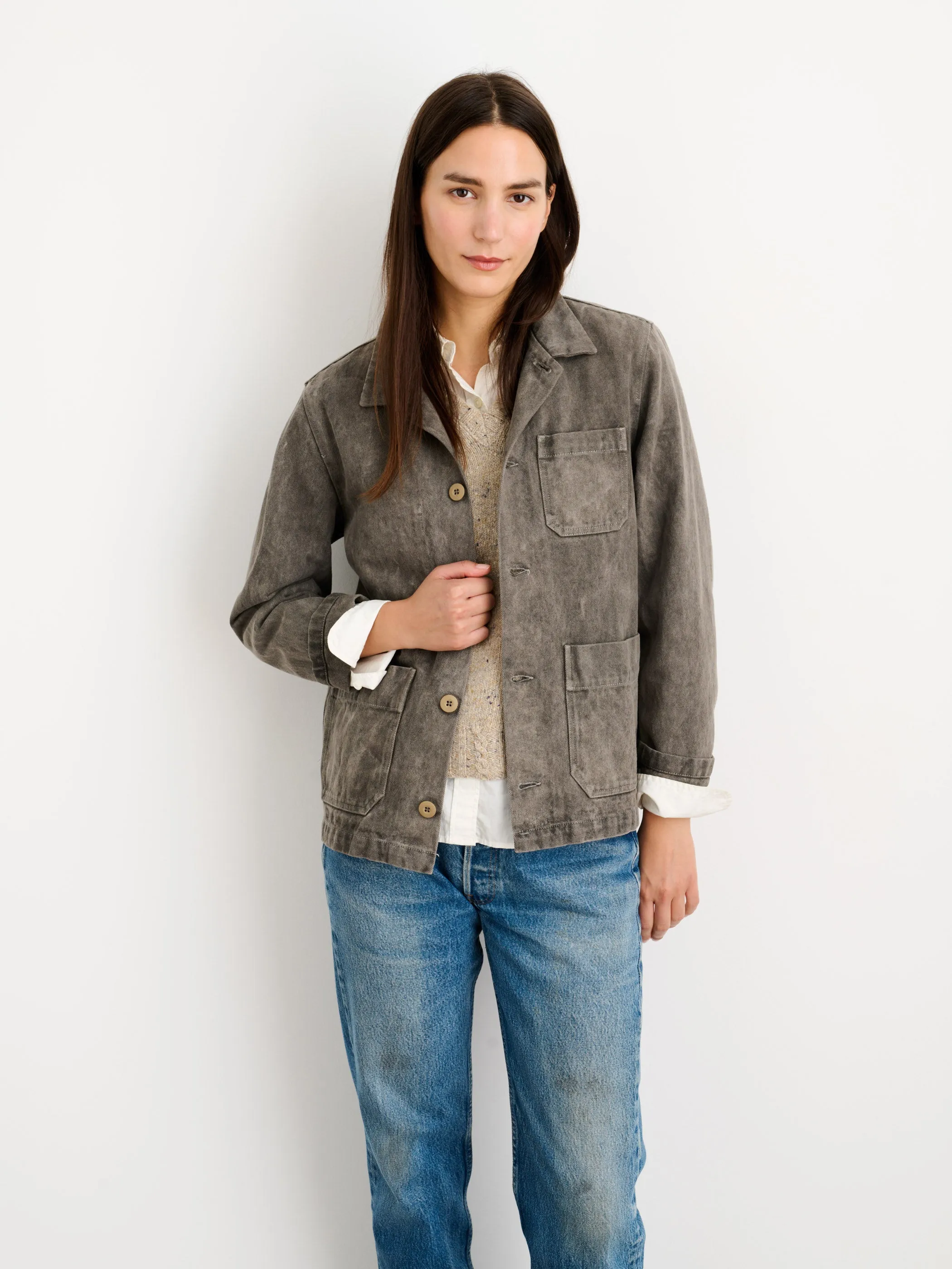Botanical Dyed Britt Work Jacket sold by Alex Mill product image thumbnail 2