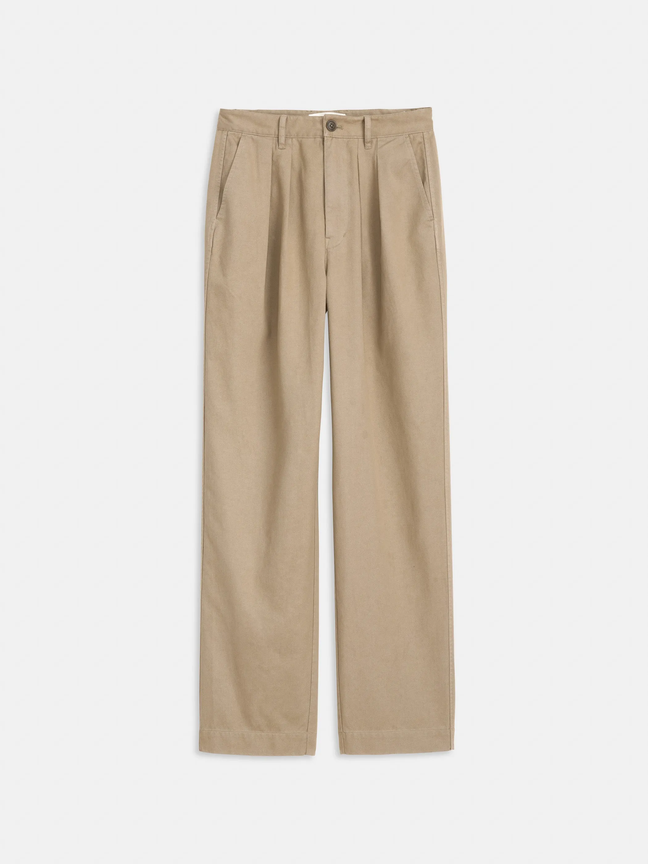 Keaton Double Pleat Pant in Twill sold by Alex Mill