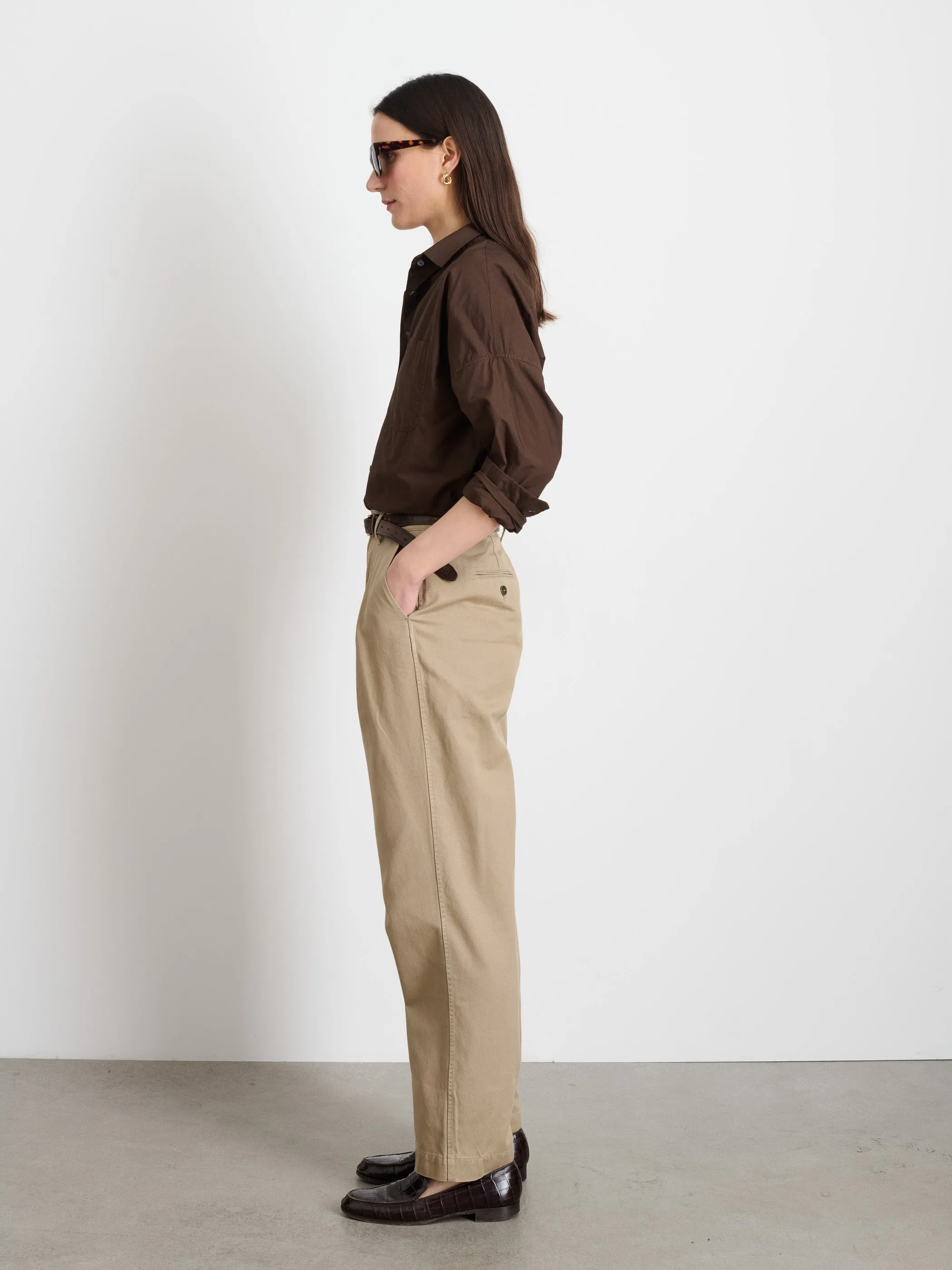 Keaton Double Pleat Pant in Twill sold by Alex Mill product image thumbnail 3