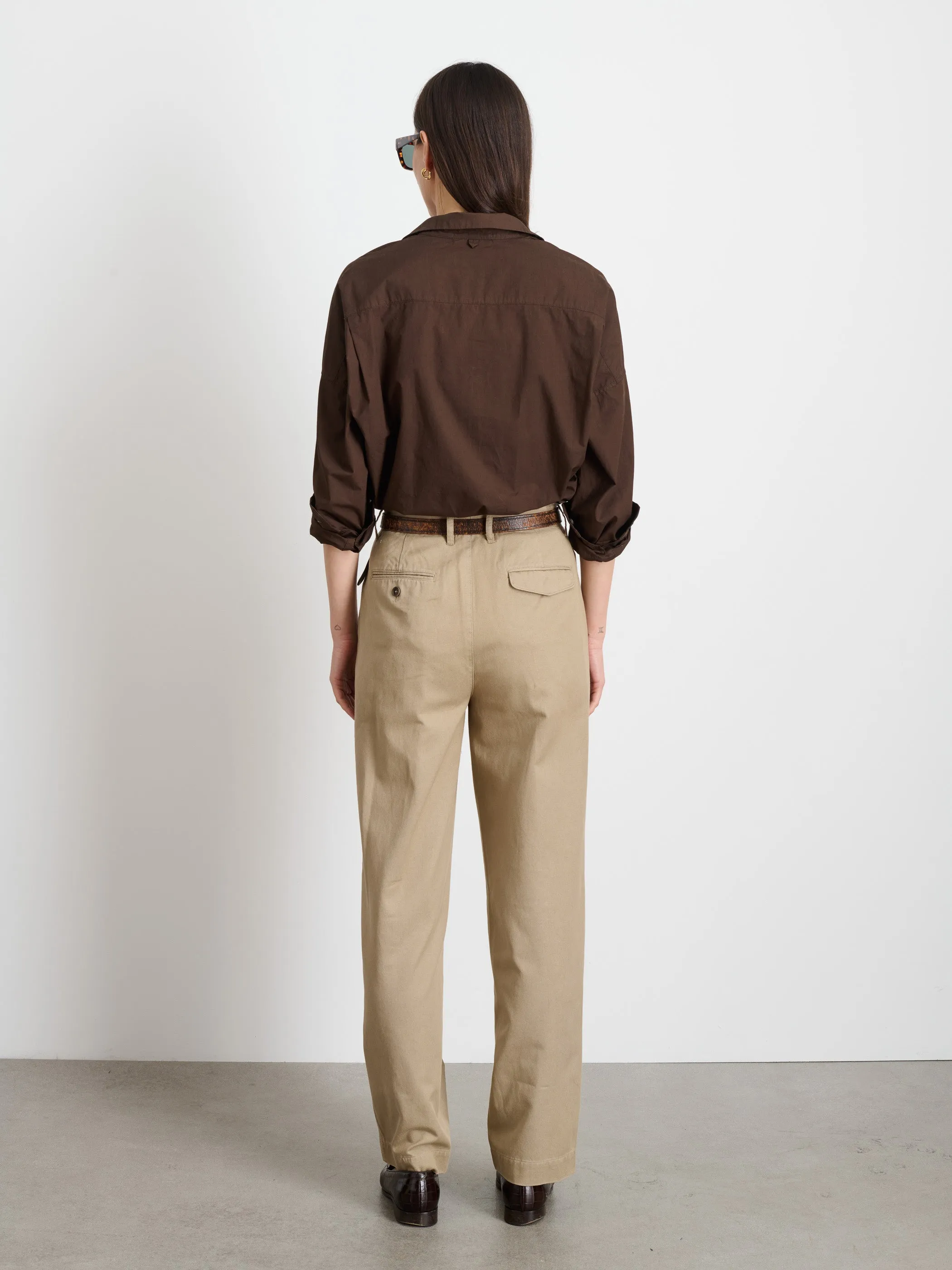 Keaton Double Pleat Pant in Twill sold by Alex Mill product image thumbnail 4