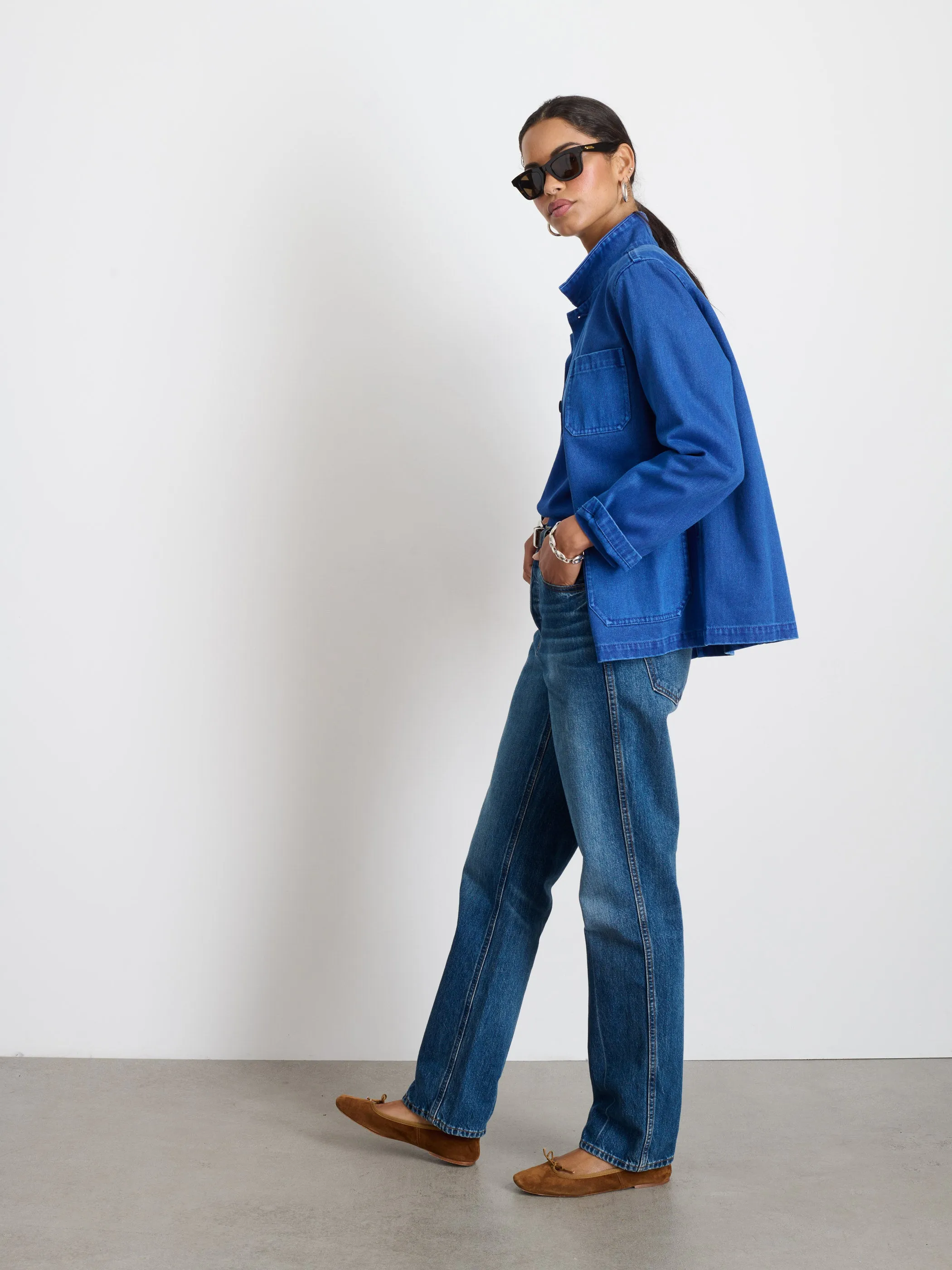 Britt Work Jacket in Recycled Denim sold by Alex Mill product image thumbnail 4