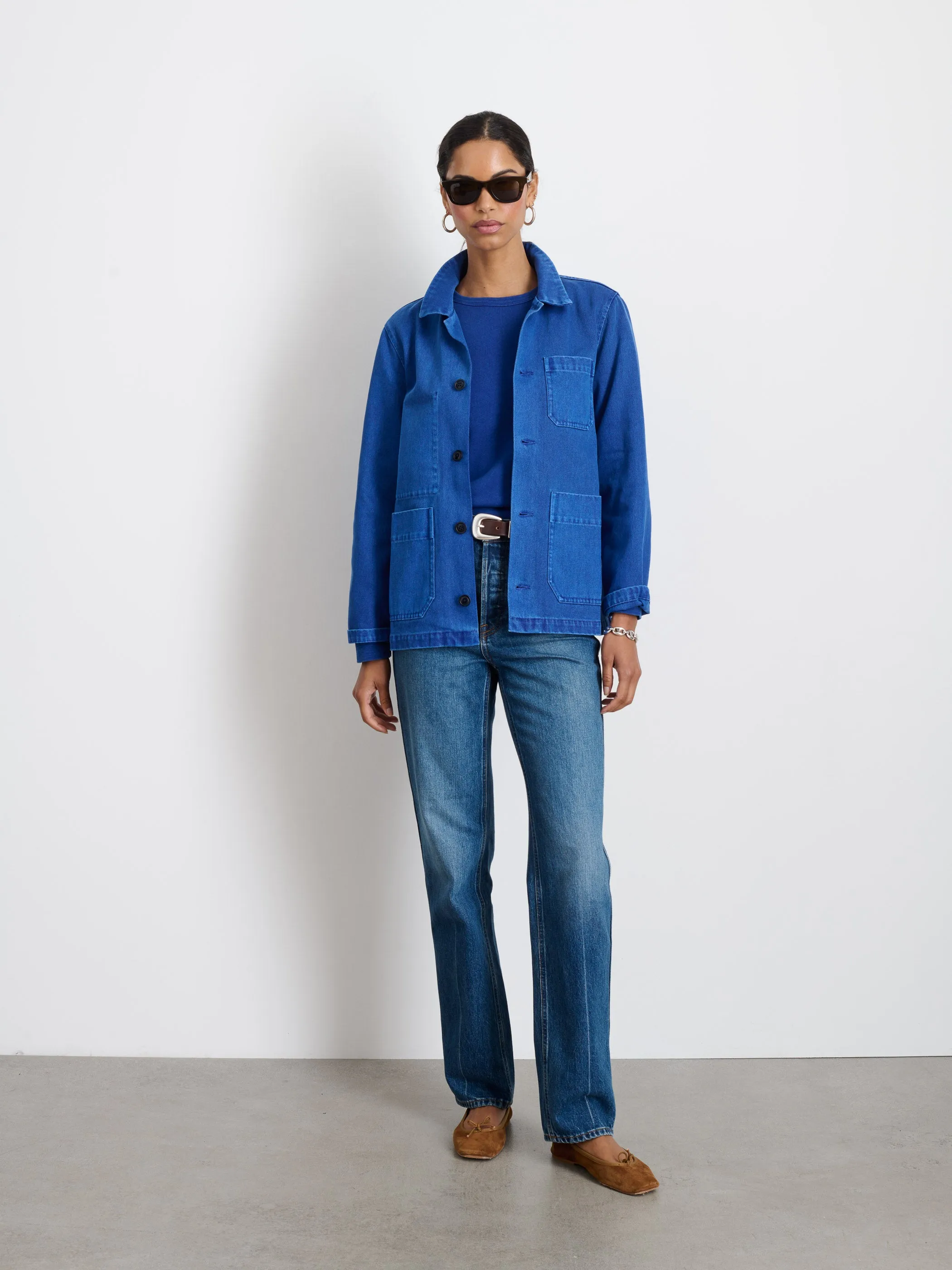 Britt Work Jacket in Recycled Denim sold by Alex Mill product image thumbnail 3