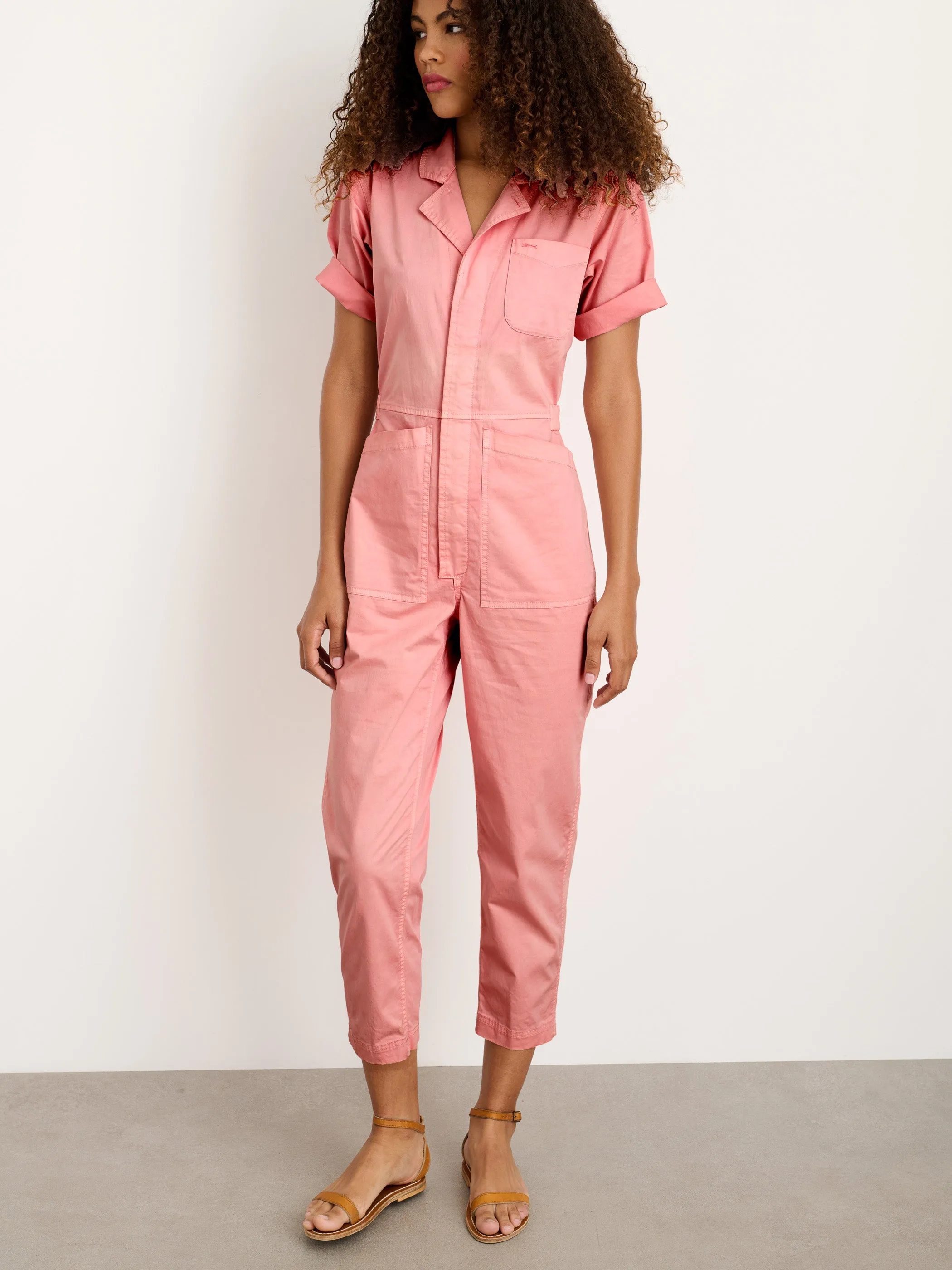 Botanical Dyed Standard Short Sleeve Jumpsuit sold by Alex Mill product image thumbnail 3