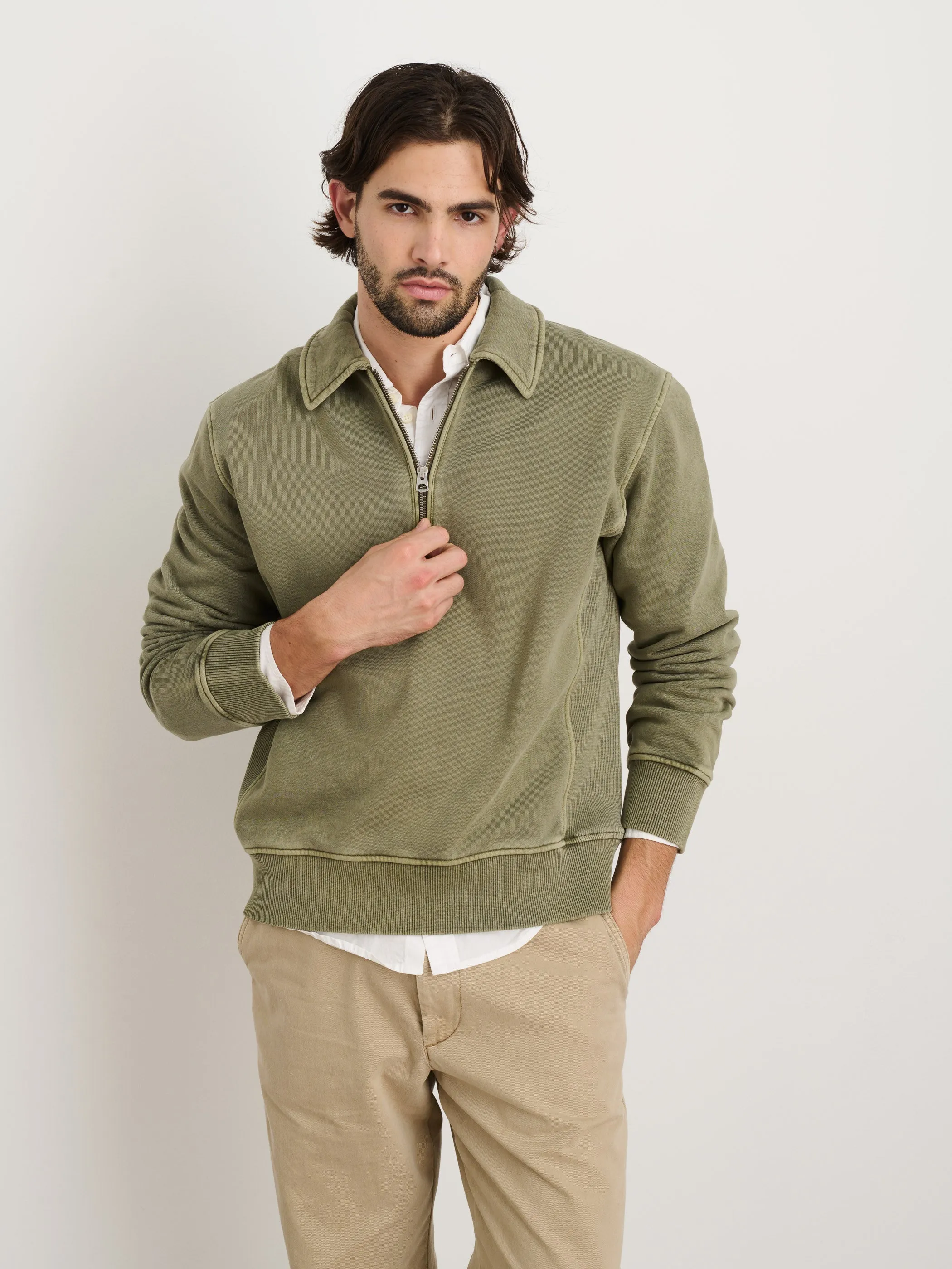 Som Half Zip Sweatshirt in Fleece sold by Alex Mill product image thumbnail 4