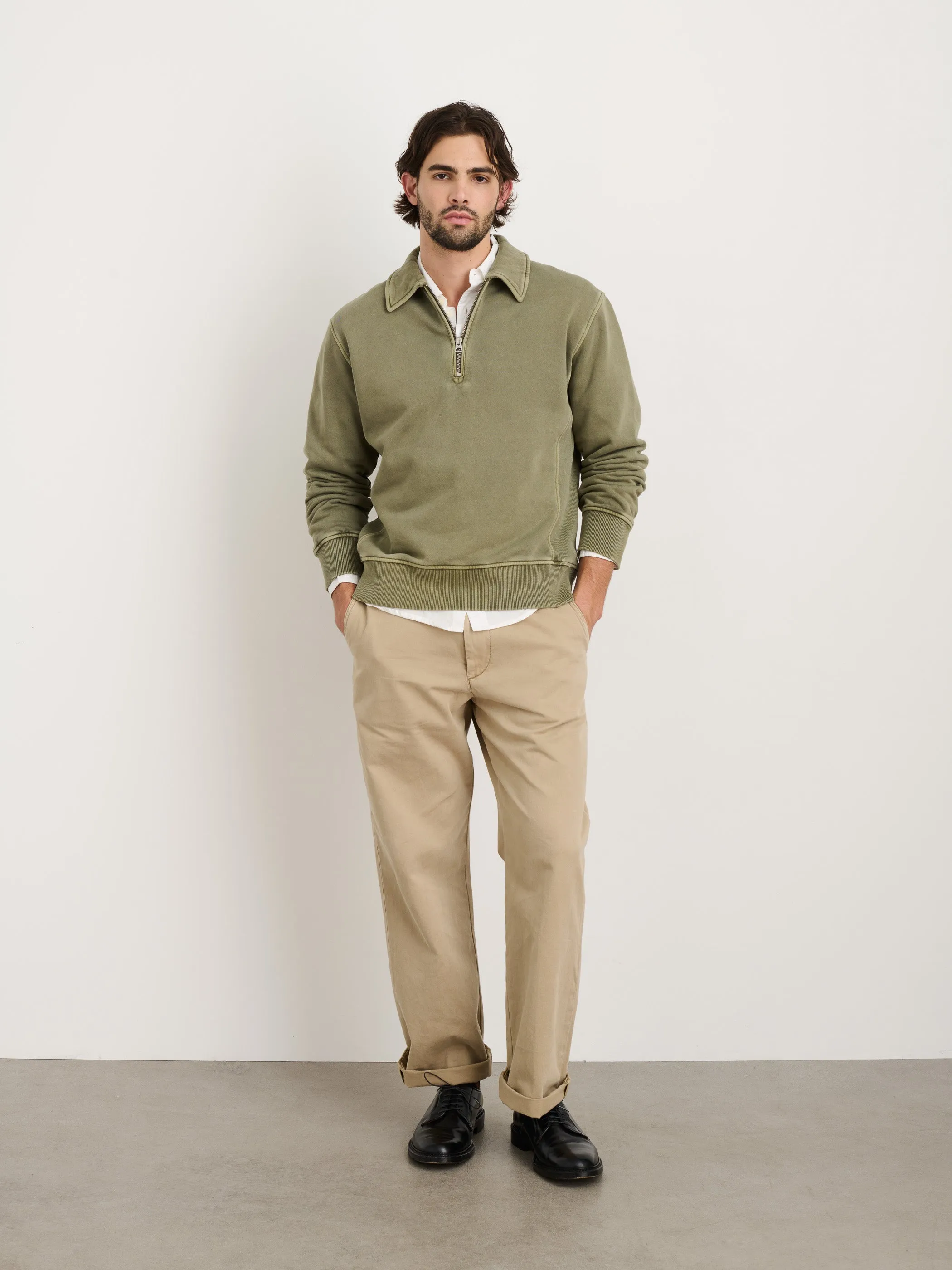 Som Half Zip Sweatshirt in Fleece sold by Alex Mill product image thumbnail 3