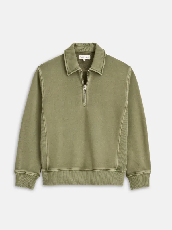 Som Half Zip Sweatshirt in Fleece sold by Alex Mill