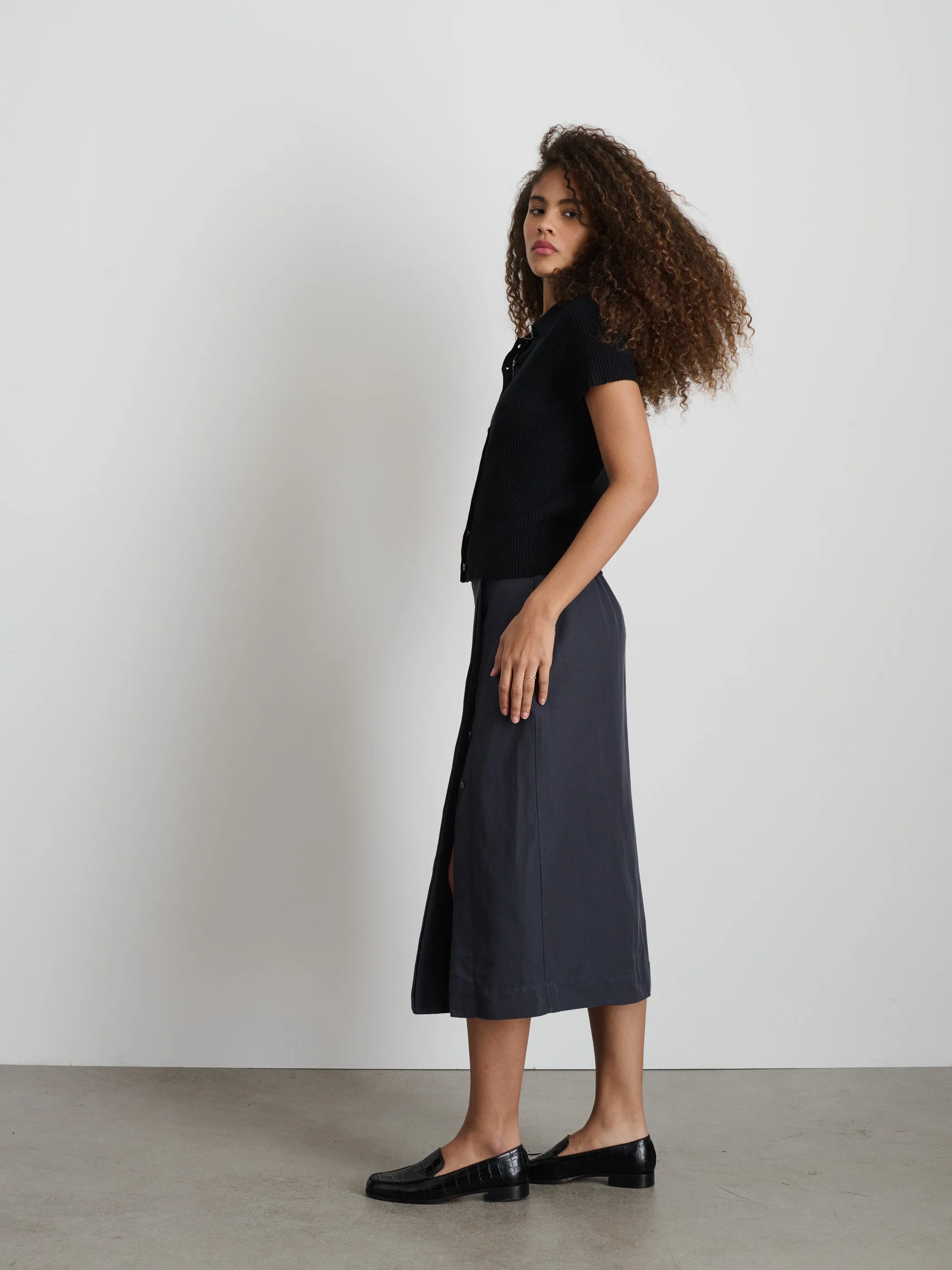 Madeline Skirt In Twill sold by Alex Mill product image thumbnail 5