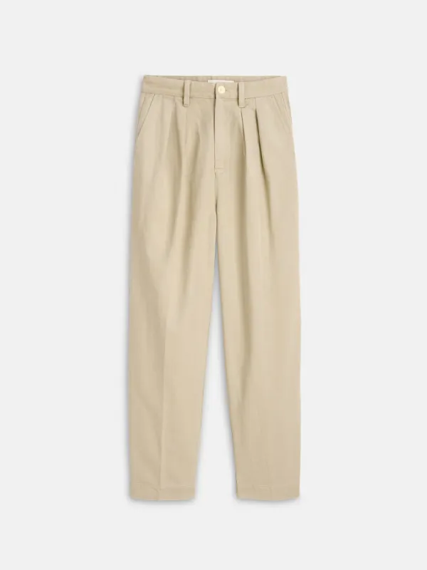 Keaton Double Pleat Pant in Twill sold by Alex Mill