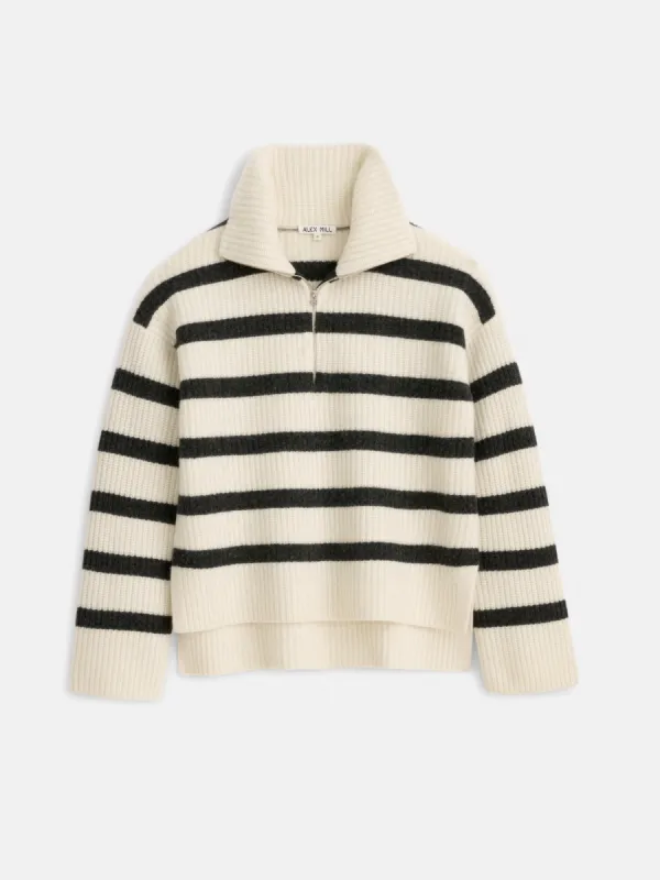 Felix Zip Merino in Stripe sold by Alex Mill