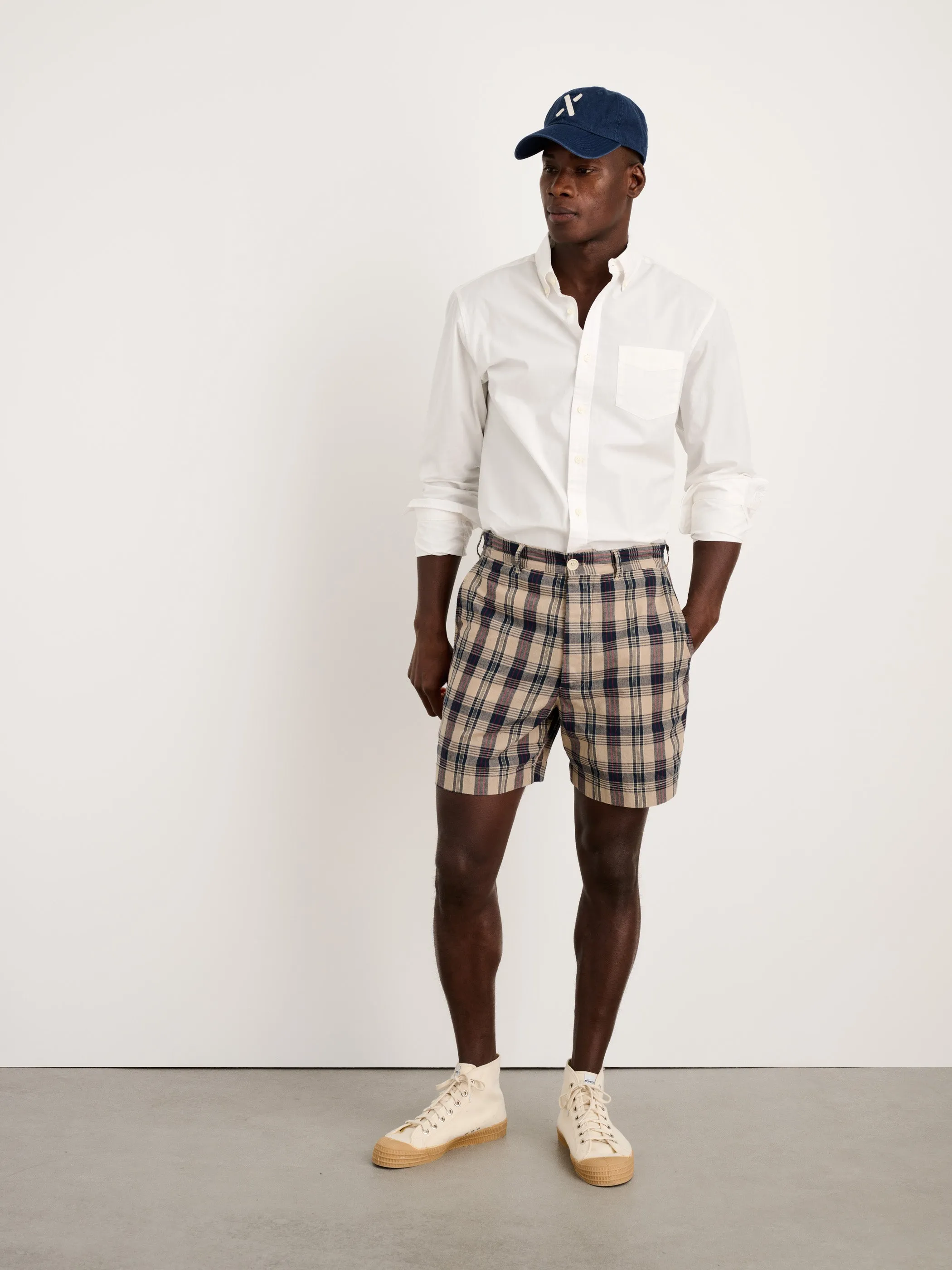 Flat Front Shorts in Madras sold by Alex Mill product image thumbnail 2
