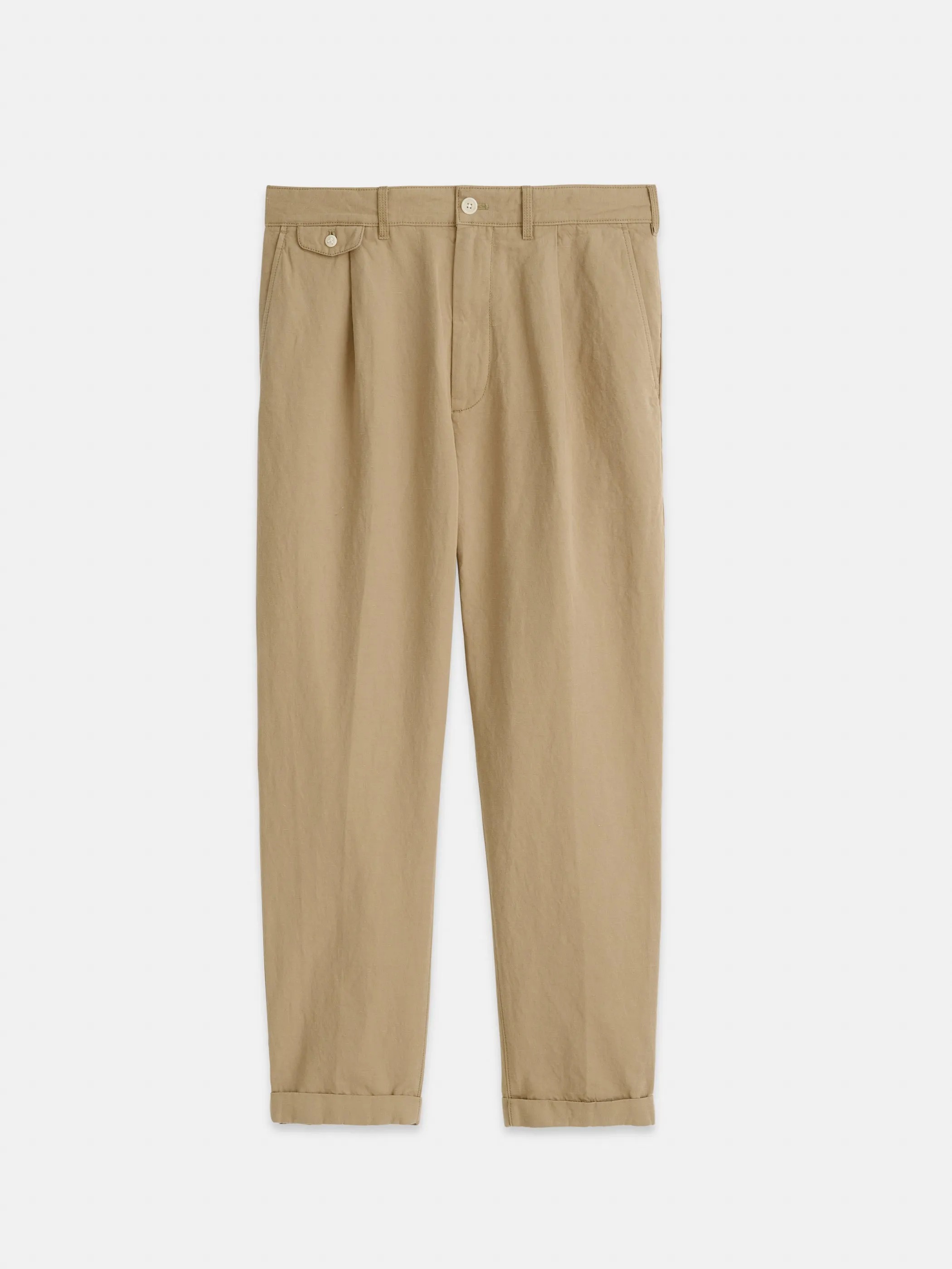 Standard Pleated Pant in Cotton Linen sold by Alex Mill