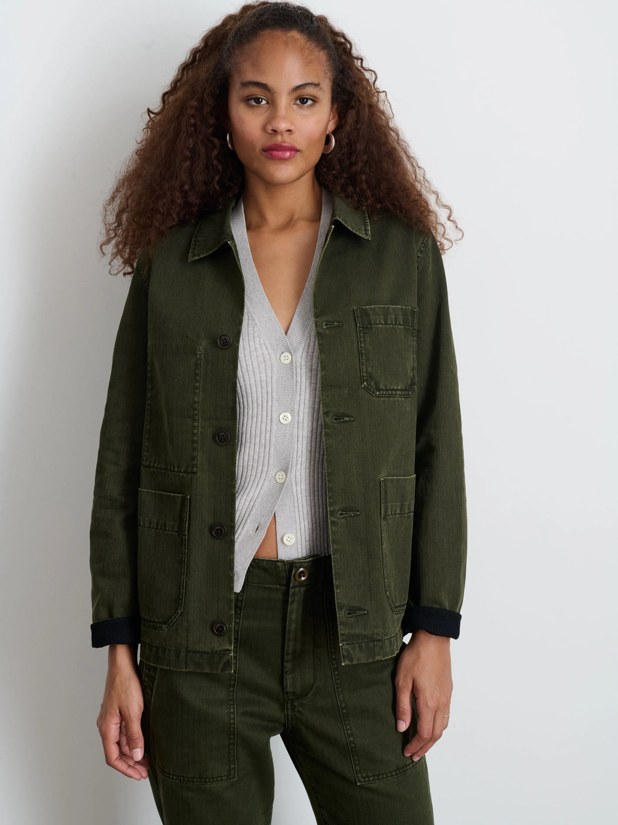 Britt Work Jacket in Herringbone sold by Alex Mill product image thumbnail 2