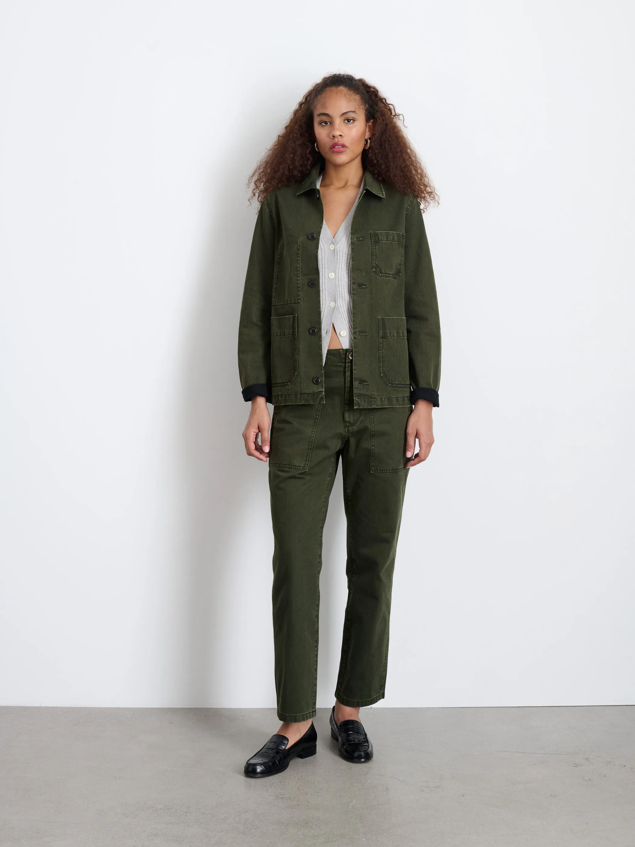 Britt Work Jacket in Herringbone sold by Alex Mill product image thumbnail 3