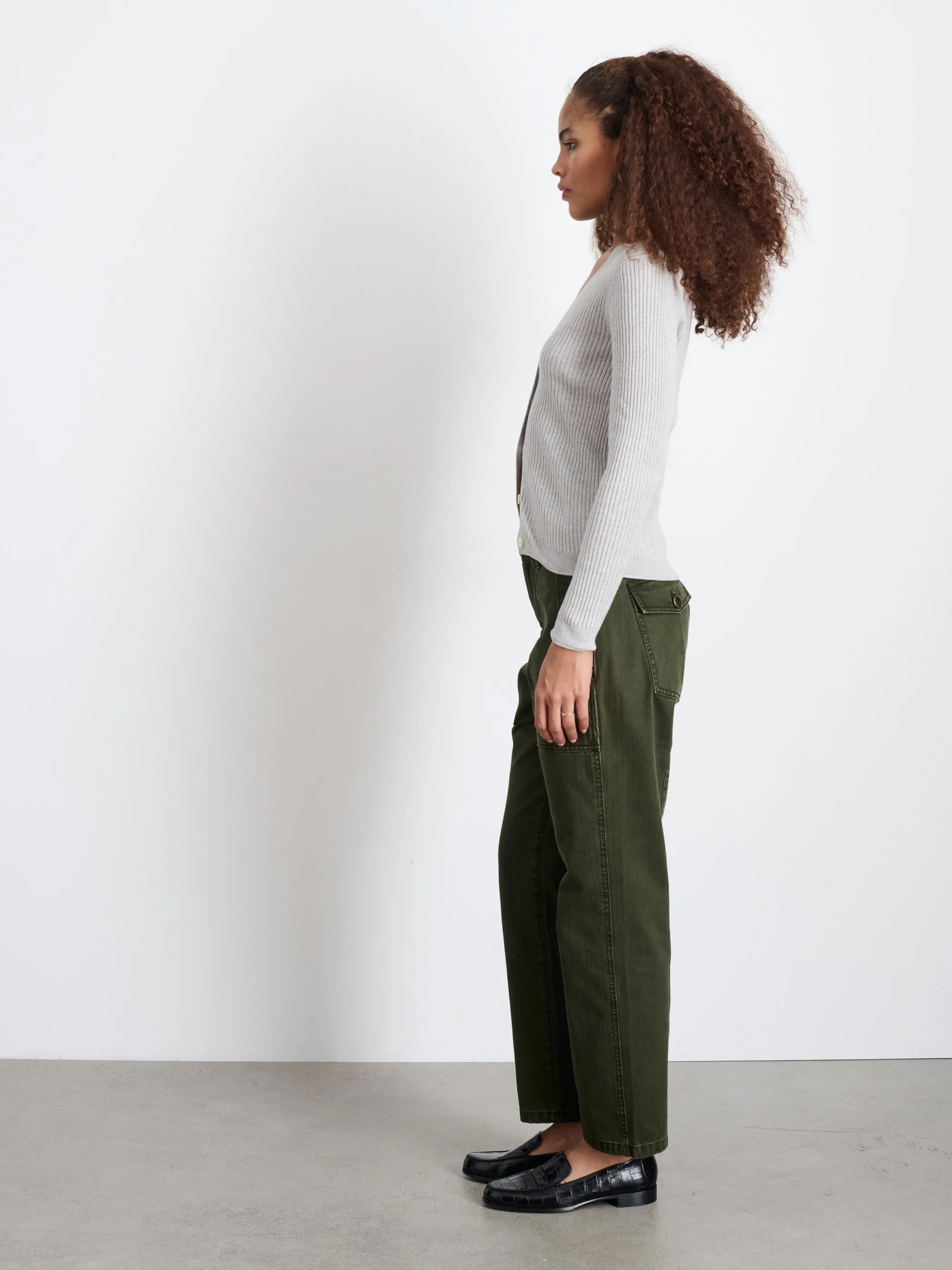 V-Neck Ribbed Cardigan sold by Alex Mill product image thumbnail 4