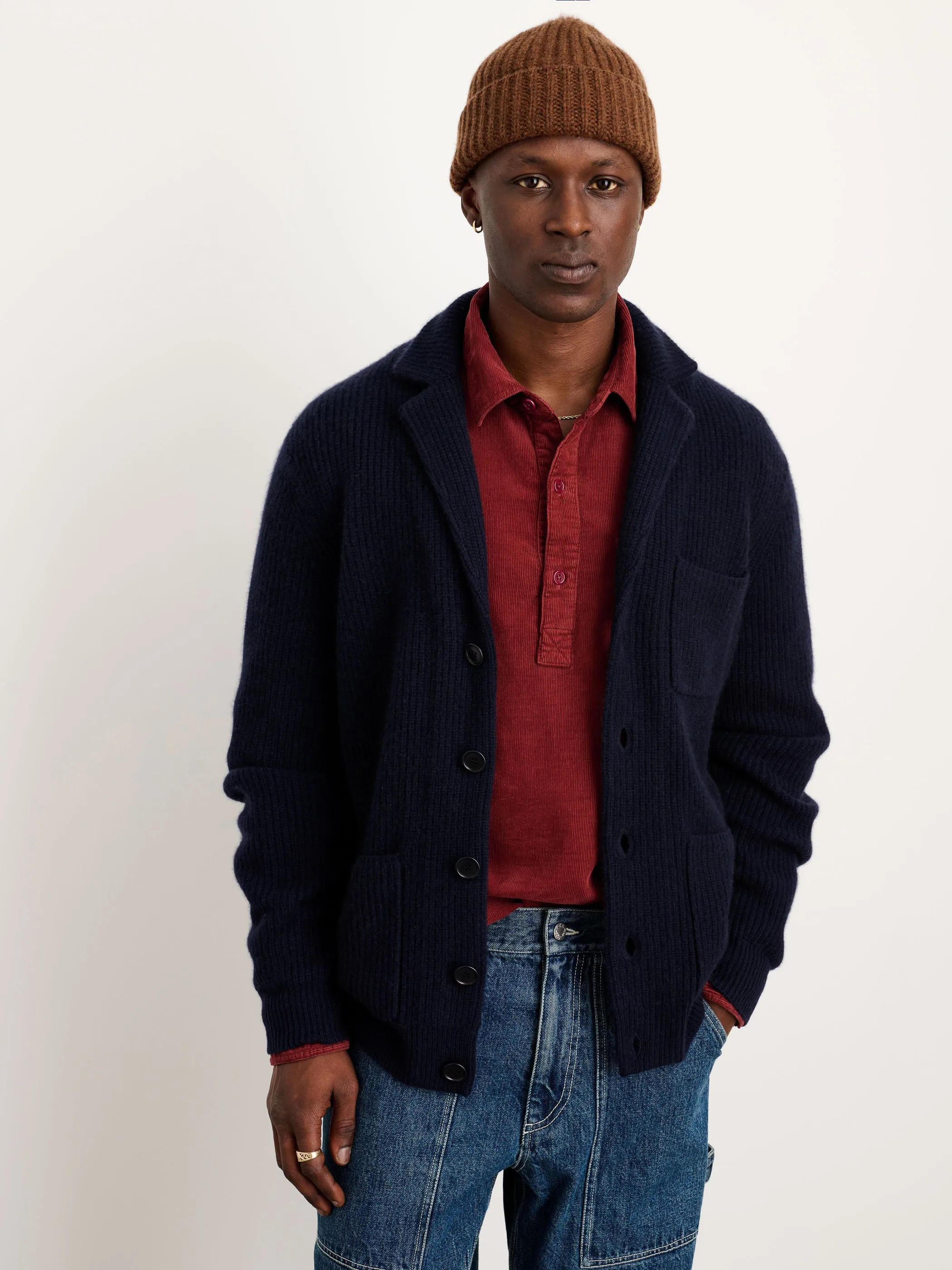 Mitchell Cardigan In Washed Cashmere sold by Alex Mill product image thumbnail 3