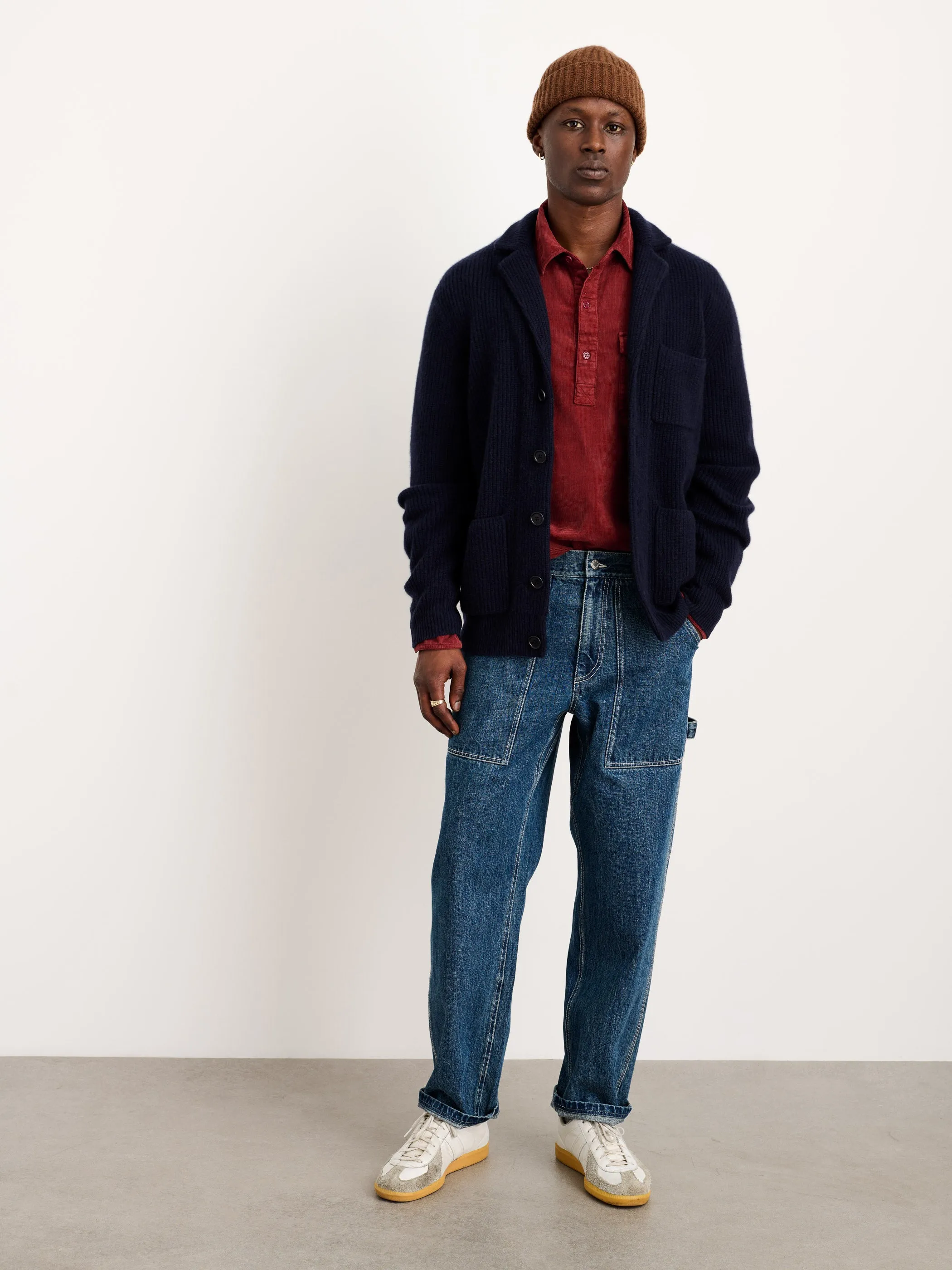 Mitchell Cardigan In Washed Cashmere sold by Alex Mill product image thumbnail 2